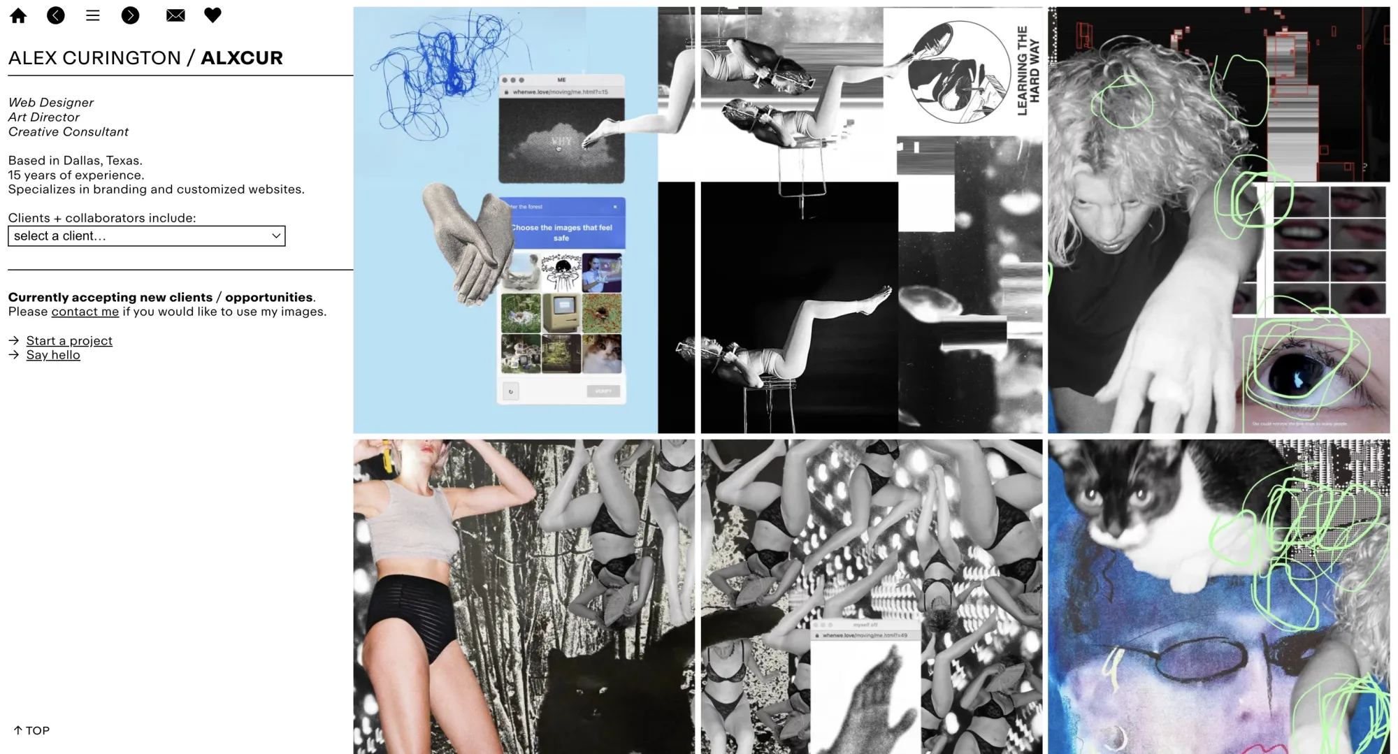 ALXCUR | Designer + Artist - Portfolio design