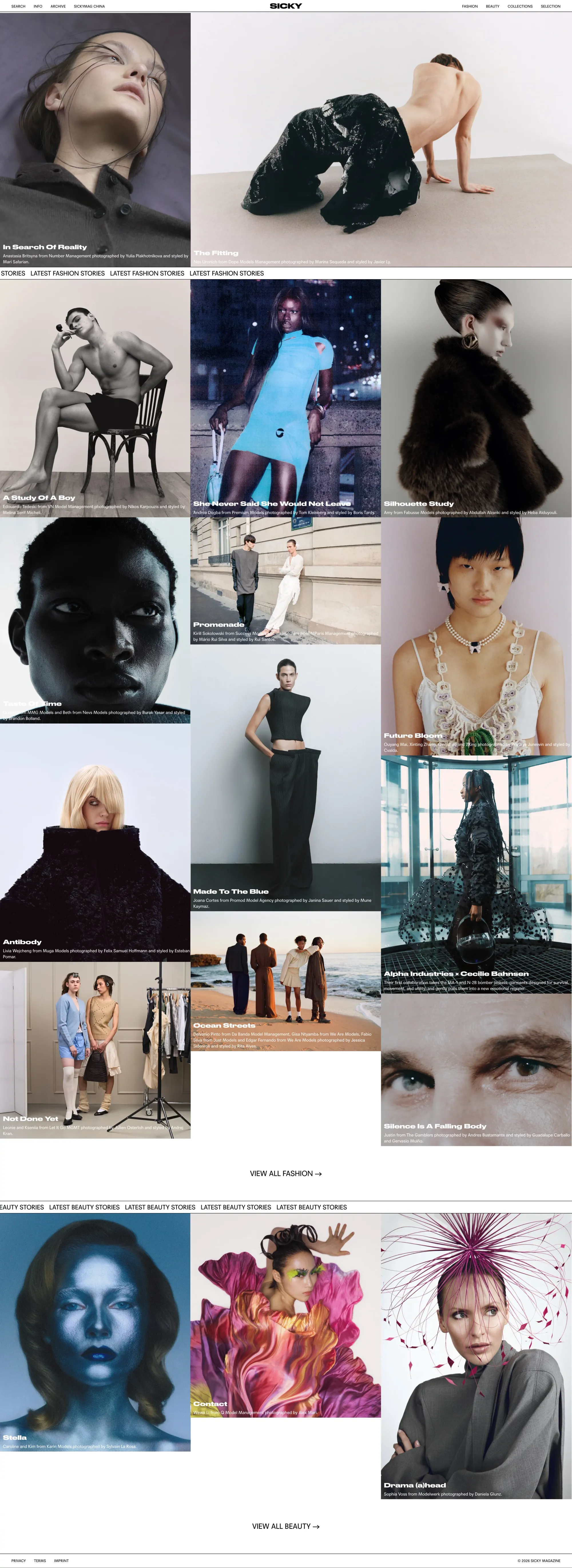 SICKY Magazine - Blog design