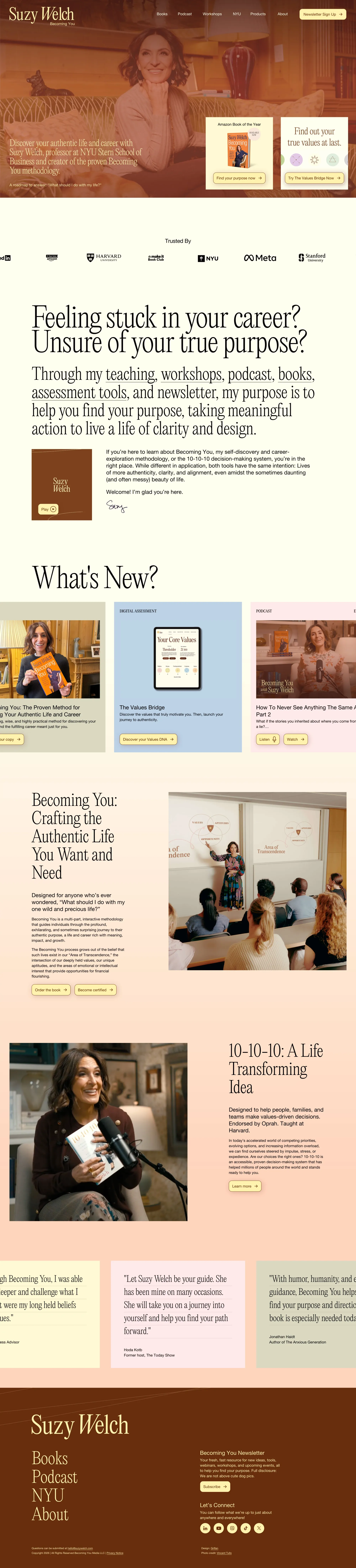 Suzy Welch - Landing design