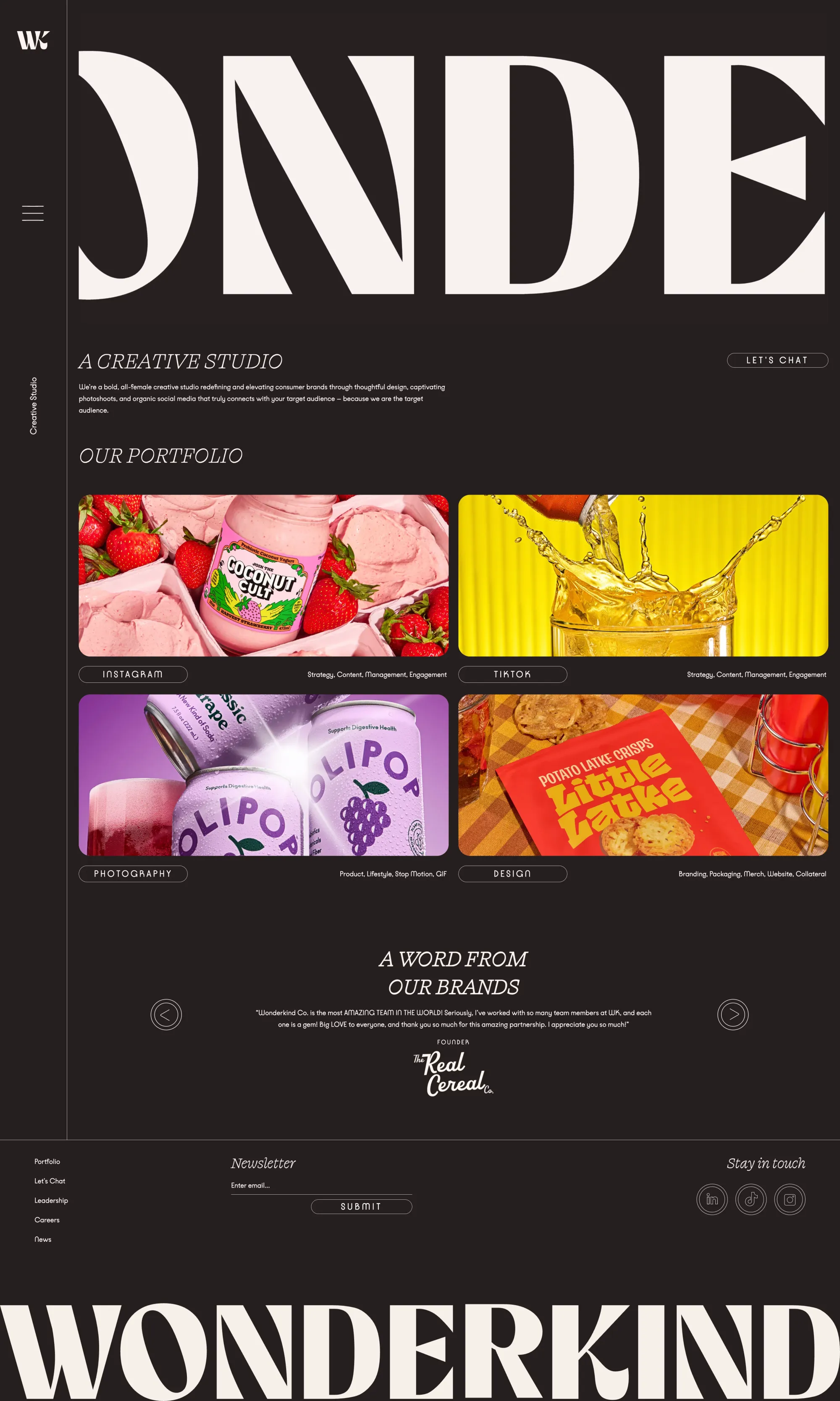 Wonderkind | Design & Social for Consumer Brands - Portfolio design