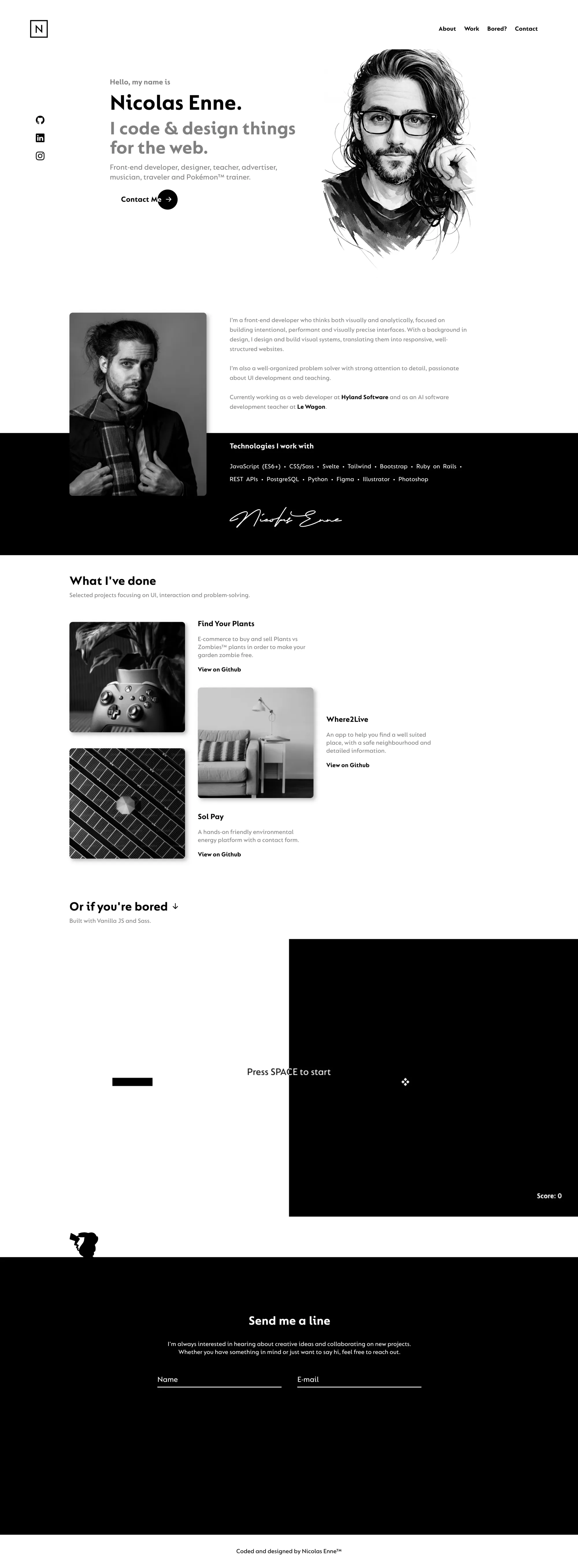 Nicolas Enne | Front-end Developer, Designer & Teacher - Portfolio design