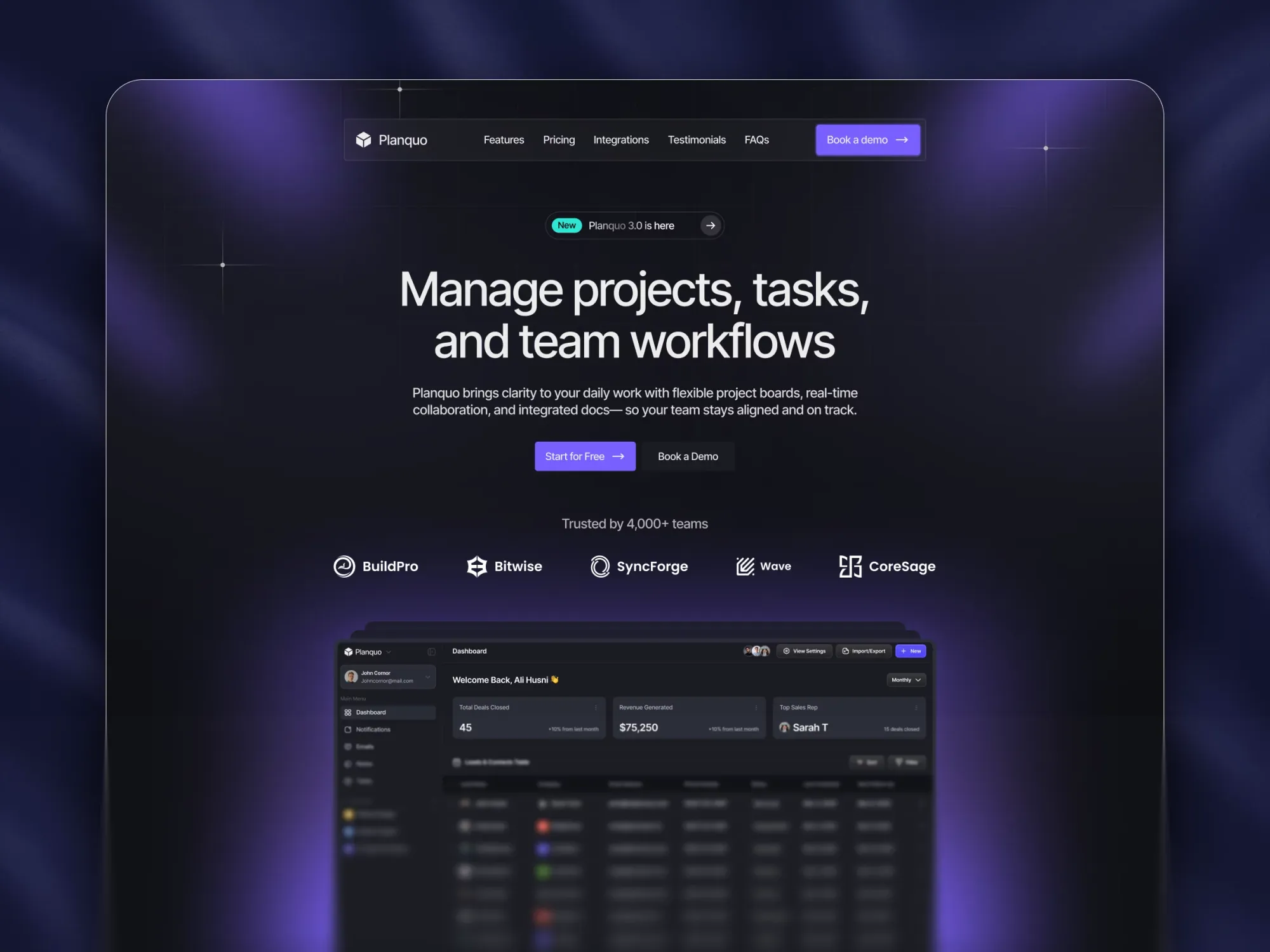 Planquo â Smarter Financial Planning Made Simple - Landing design