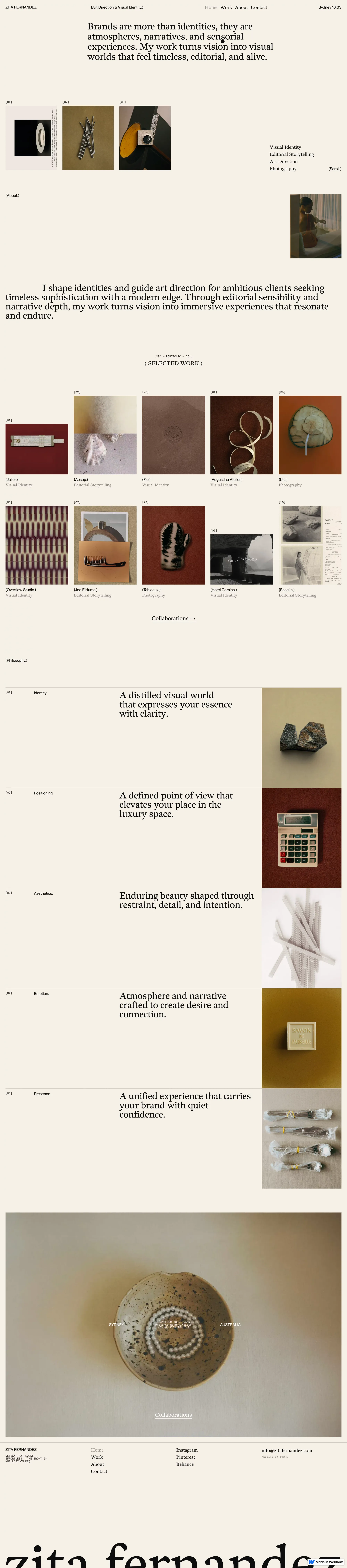 Zita Fernandez | Art Director & Brand Designer Based In Sydney - Portfolio design