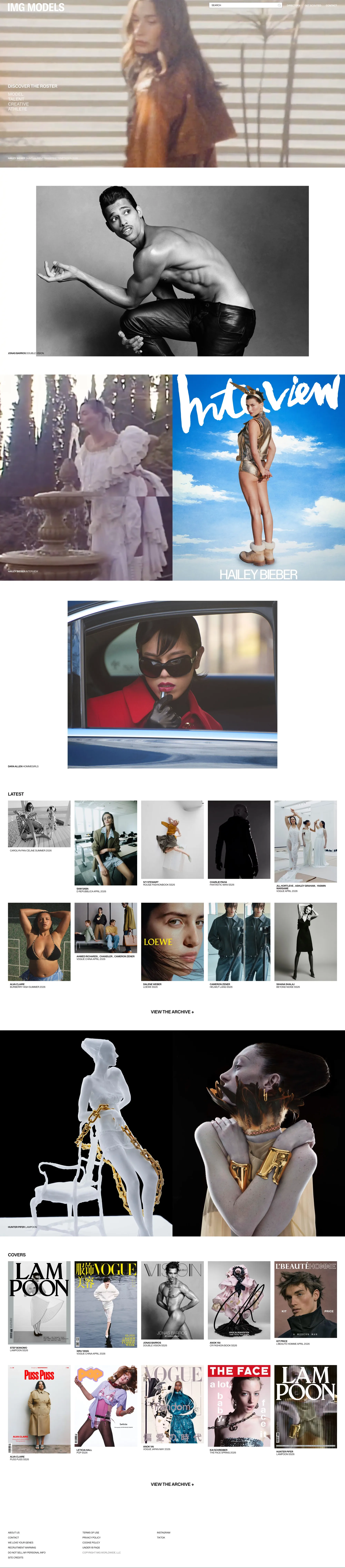 IMG Models - Portfolio design