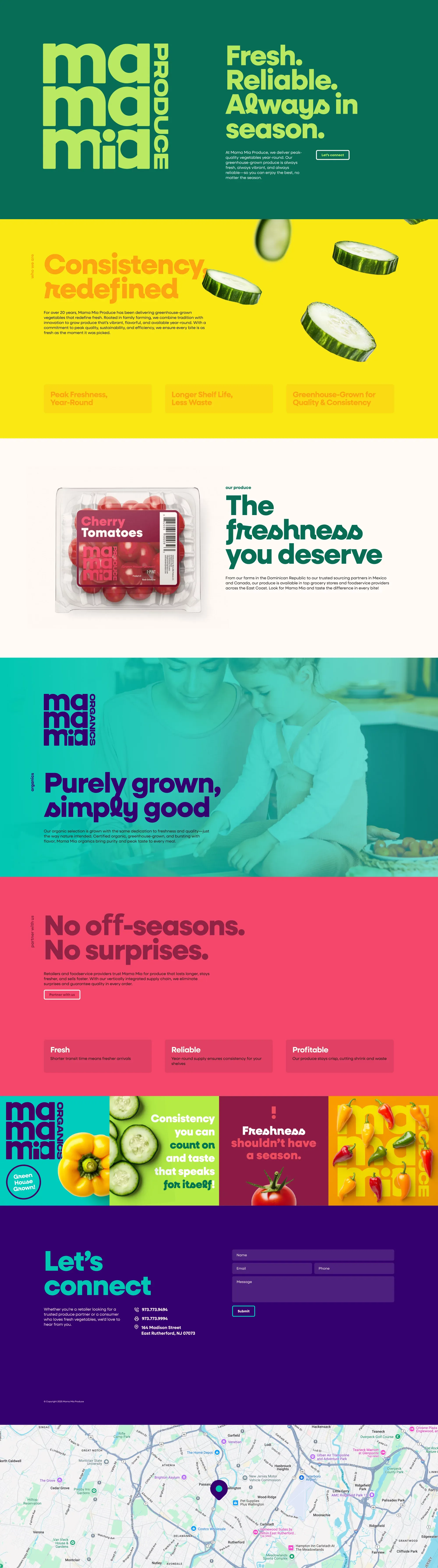 Mama Mia Produce – Fresh. Reliable. Always in season. - Landing design