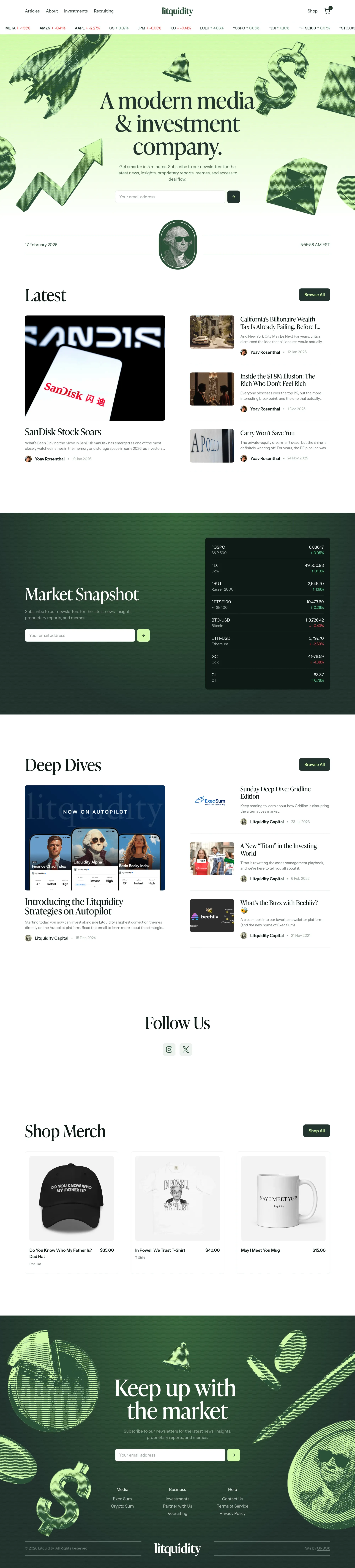 Litquidity - Blog design