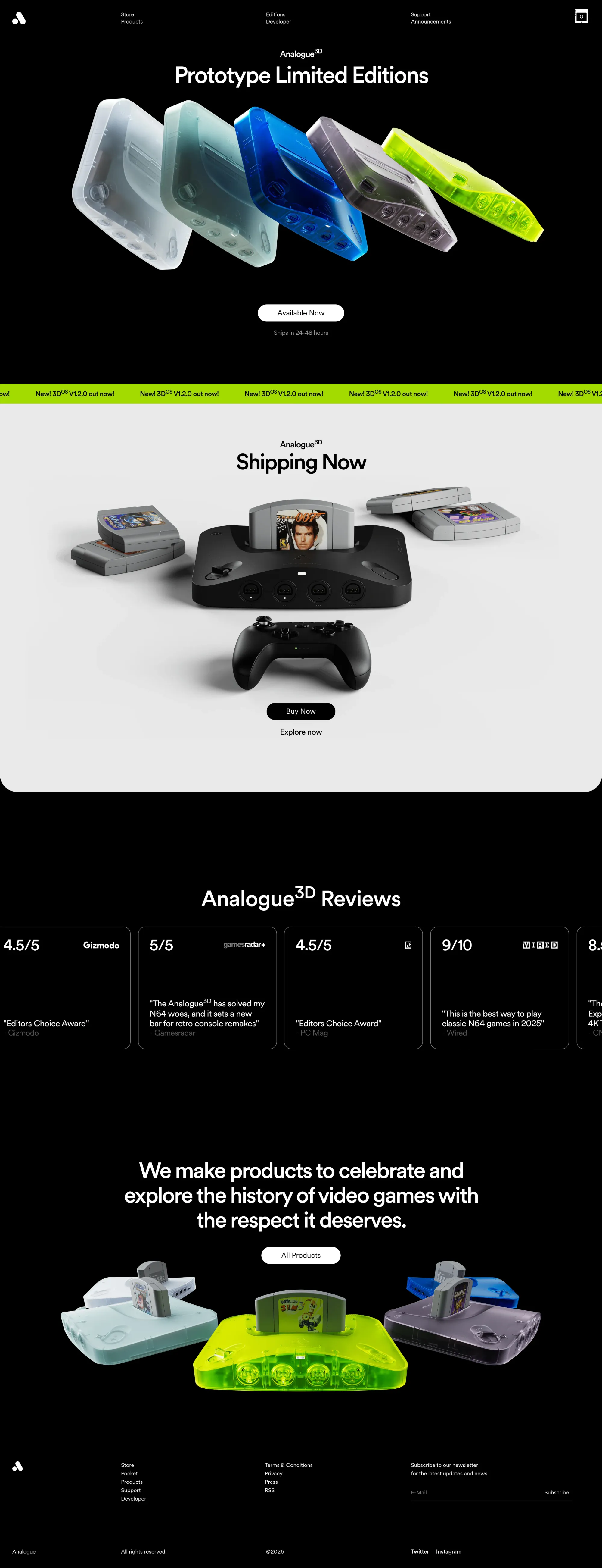 Analogue - Ecommerce design