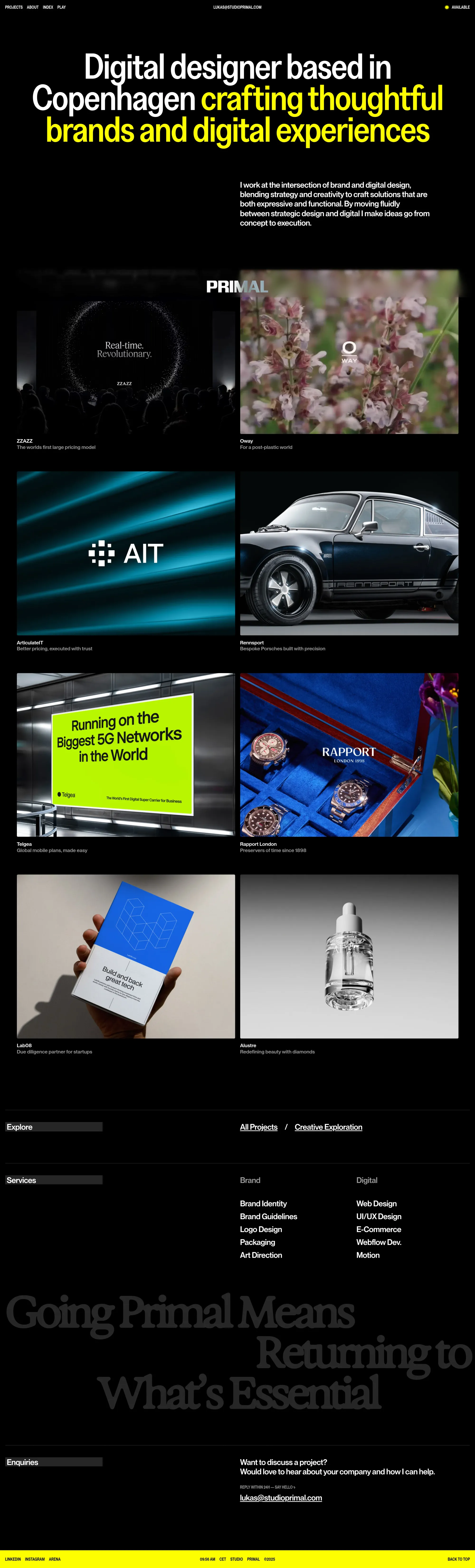 Studio Primal | Brand & Digital Design - Portfolio design