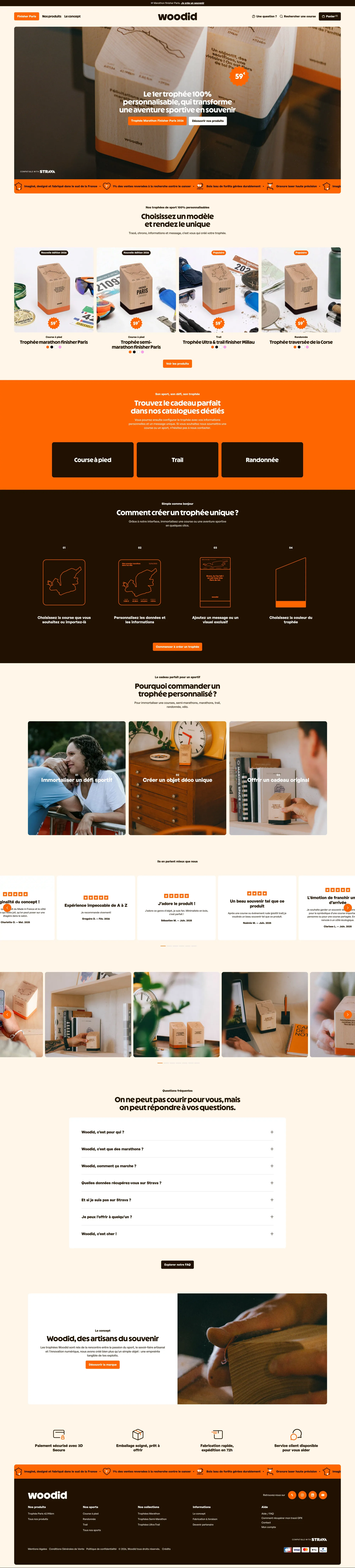 Trophée en bois personnalisé — Woodid - Ecommerce design