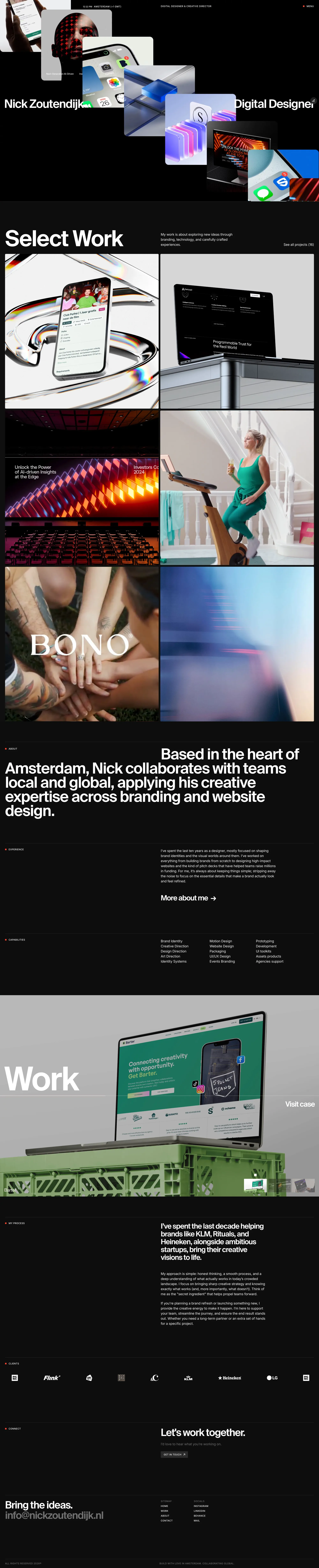 Nick Zoutendijk - Graphic Designer & Art Director - Portfolio design