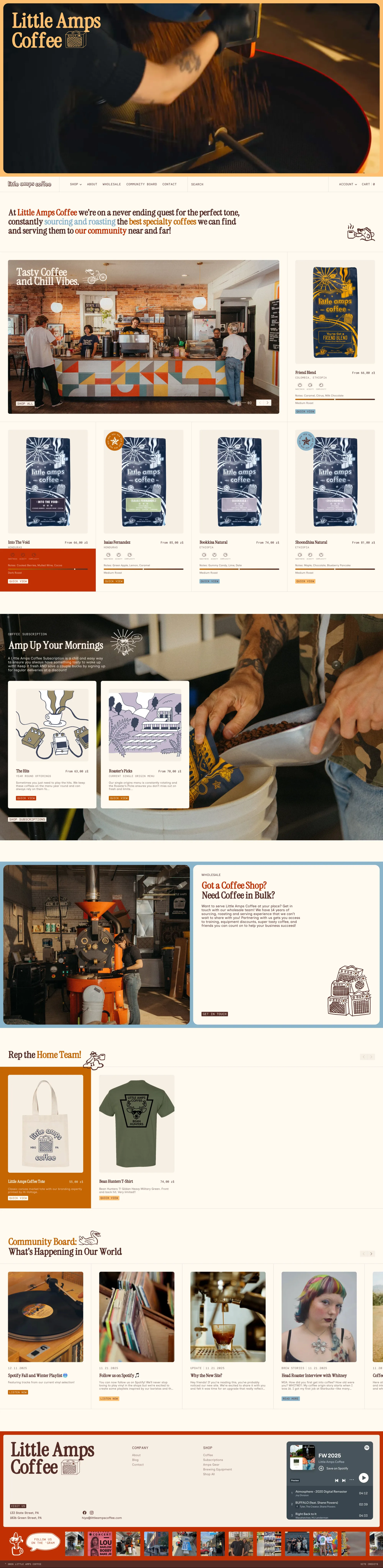 Little Amps Coffee Roasters - Harrisburg, PA Specialty Coffee - Ecommerce design