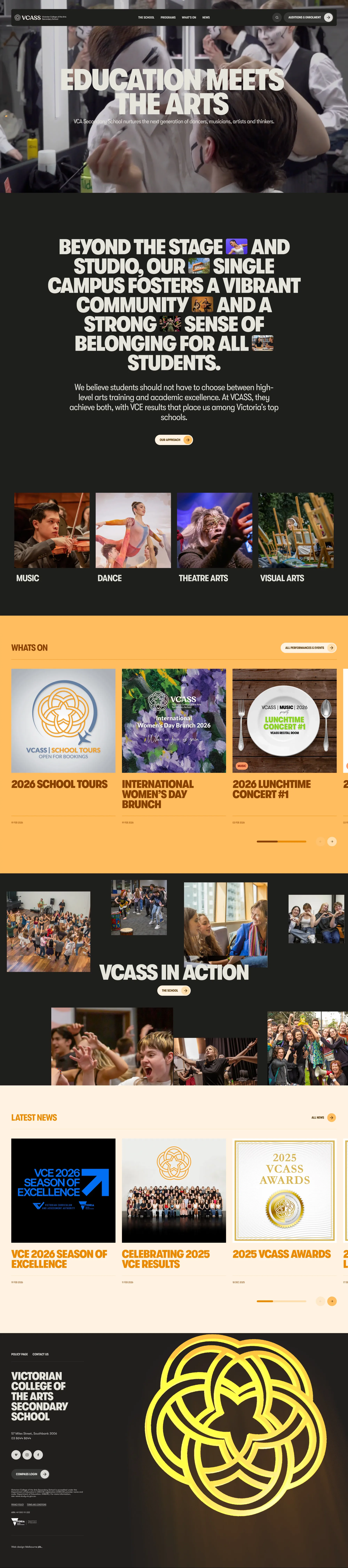 Victorian College of the Arts Secondary School | VCASS - Landing design
