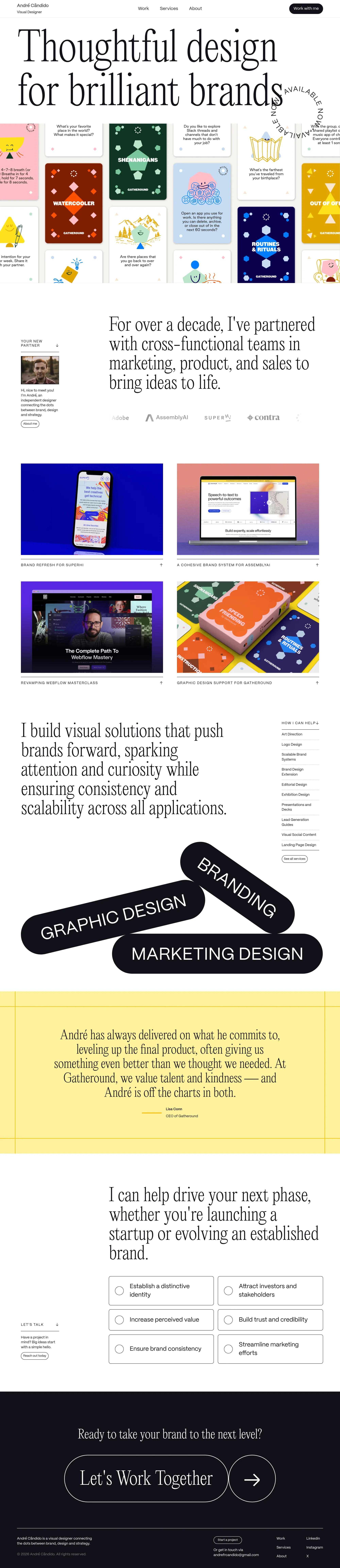 André Cândido - Portfolio design