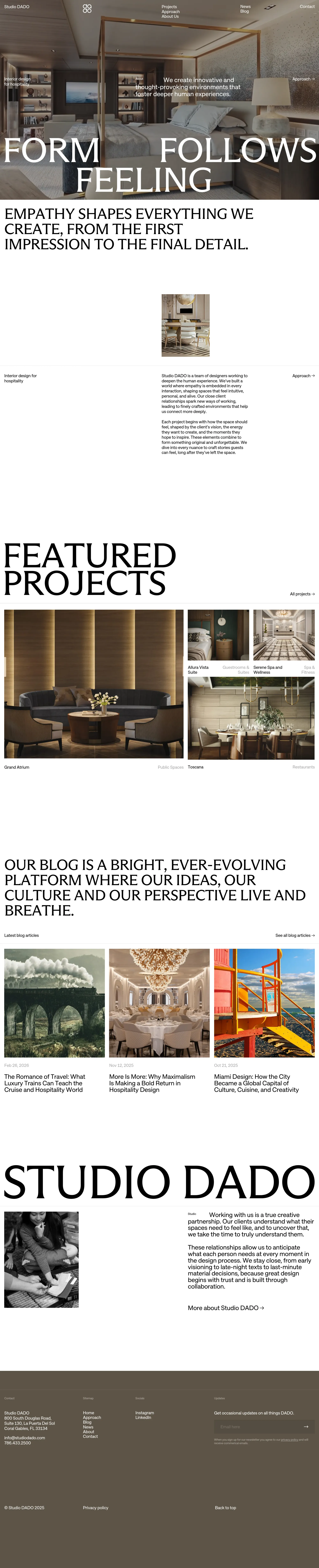 Studio Dado - Portfolio design