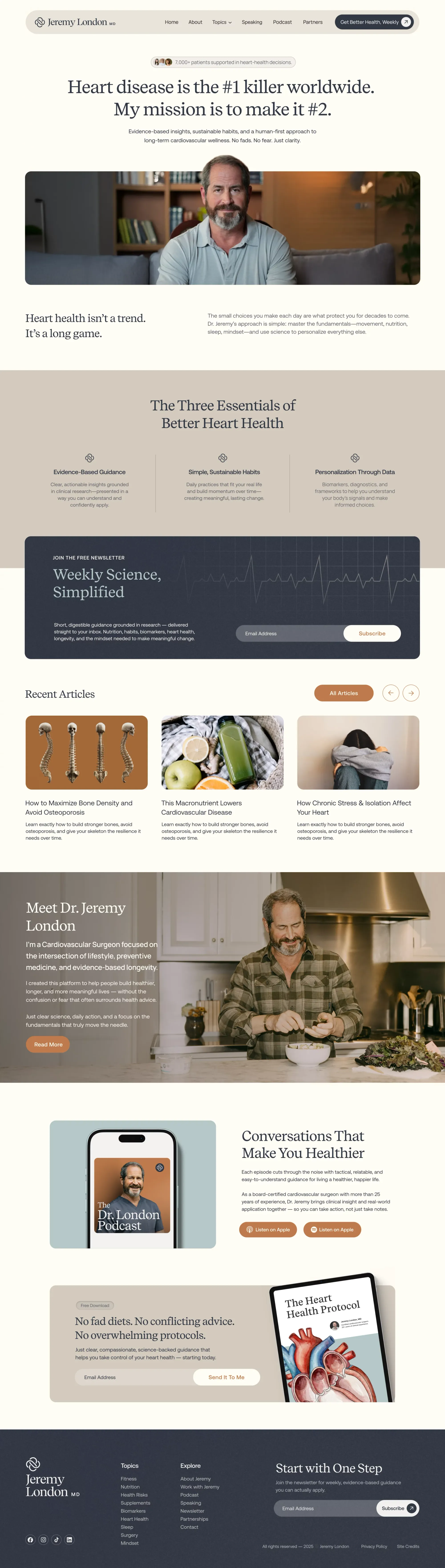 Dr. Jeremy London, MD | Physician | Heart Health & Preventive Medicine - Landing design