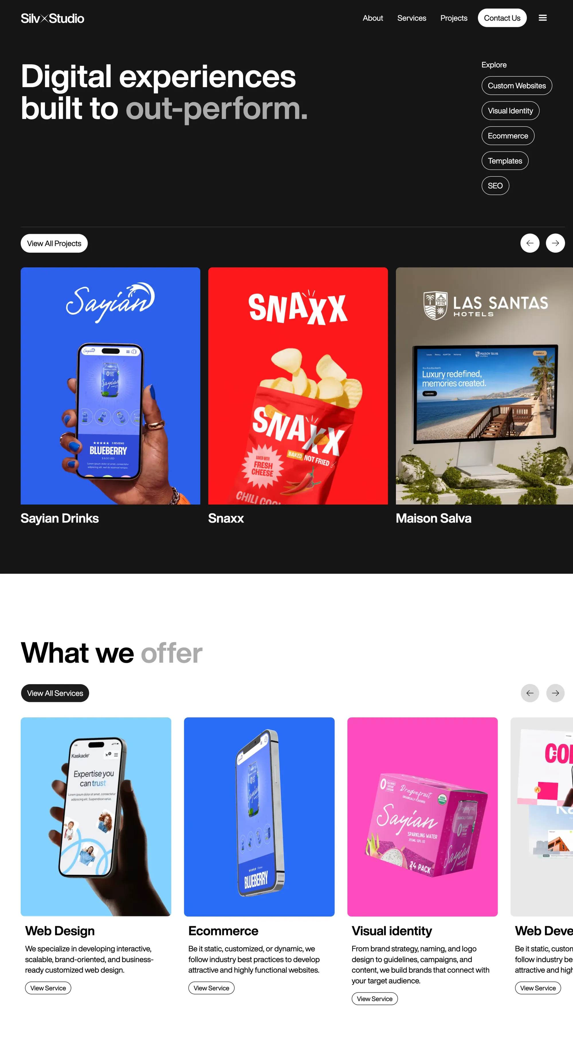Silv Studio | Web Design, Web Development & SEO Agency - Portfolio design