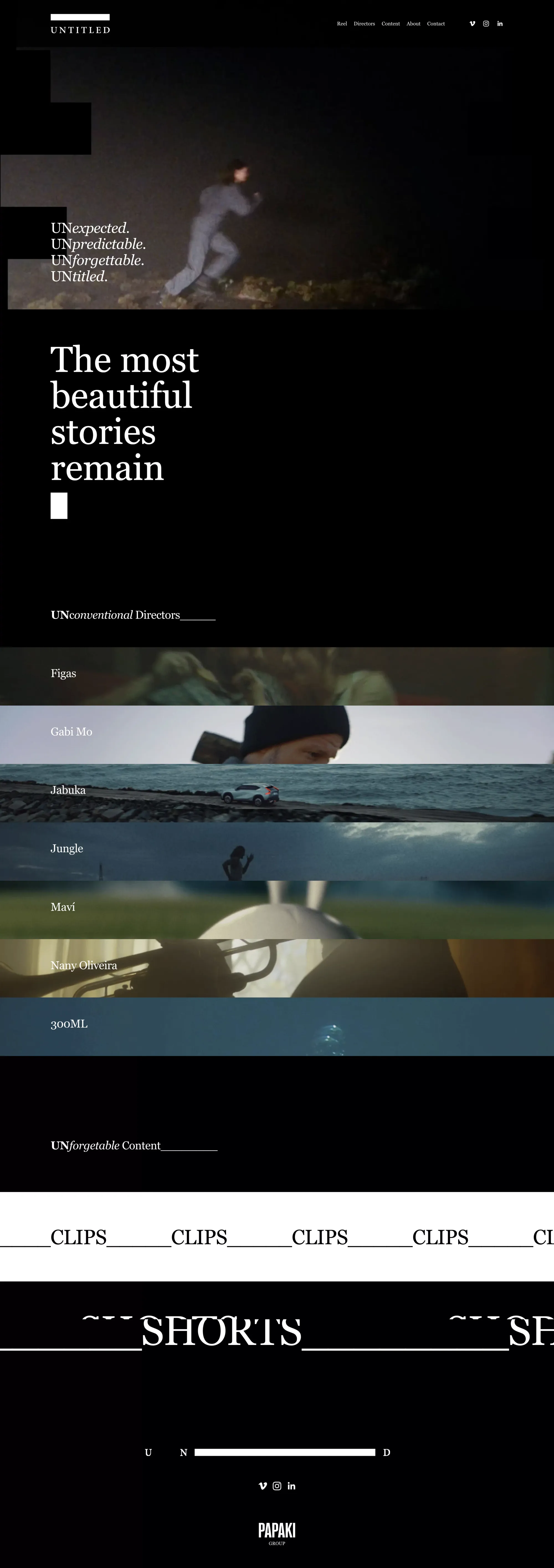 UNexpected. UNpredictable. UNforgetable. UNTITLED - Portfolio design