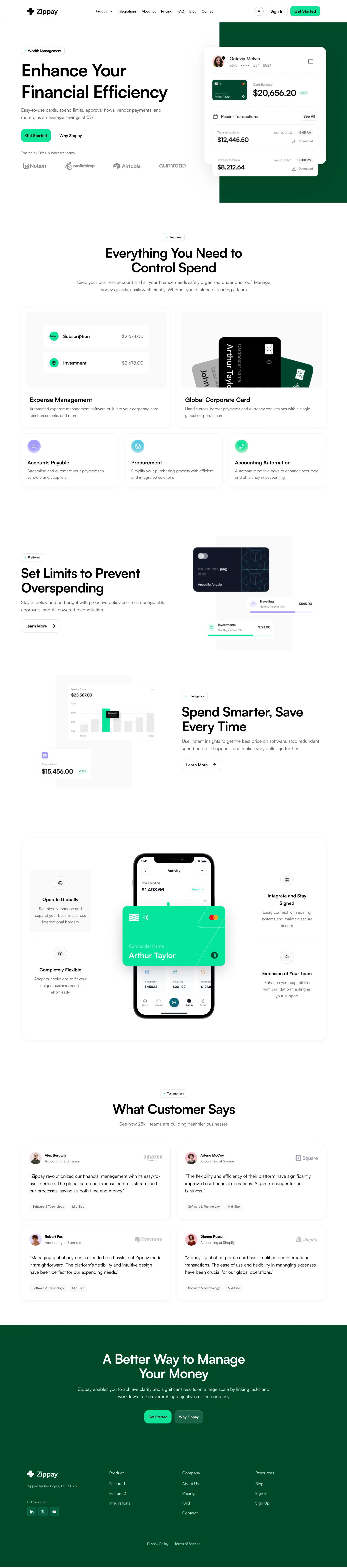 Zippay - Modern Next.js Template - Template design