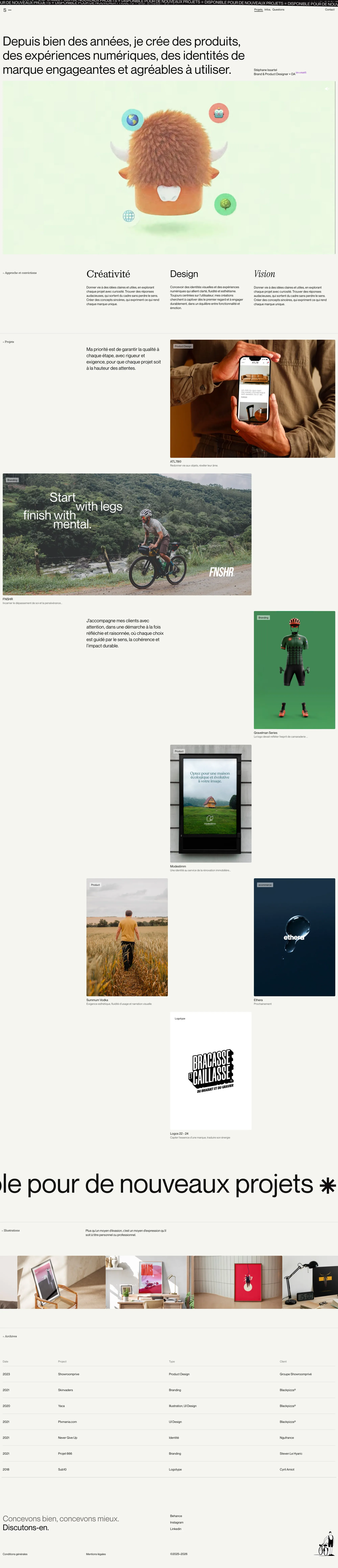 Stéphane Issartel – Directeur Artistique, Brand & Product Designer – Paris - Portfolio design