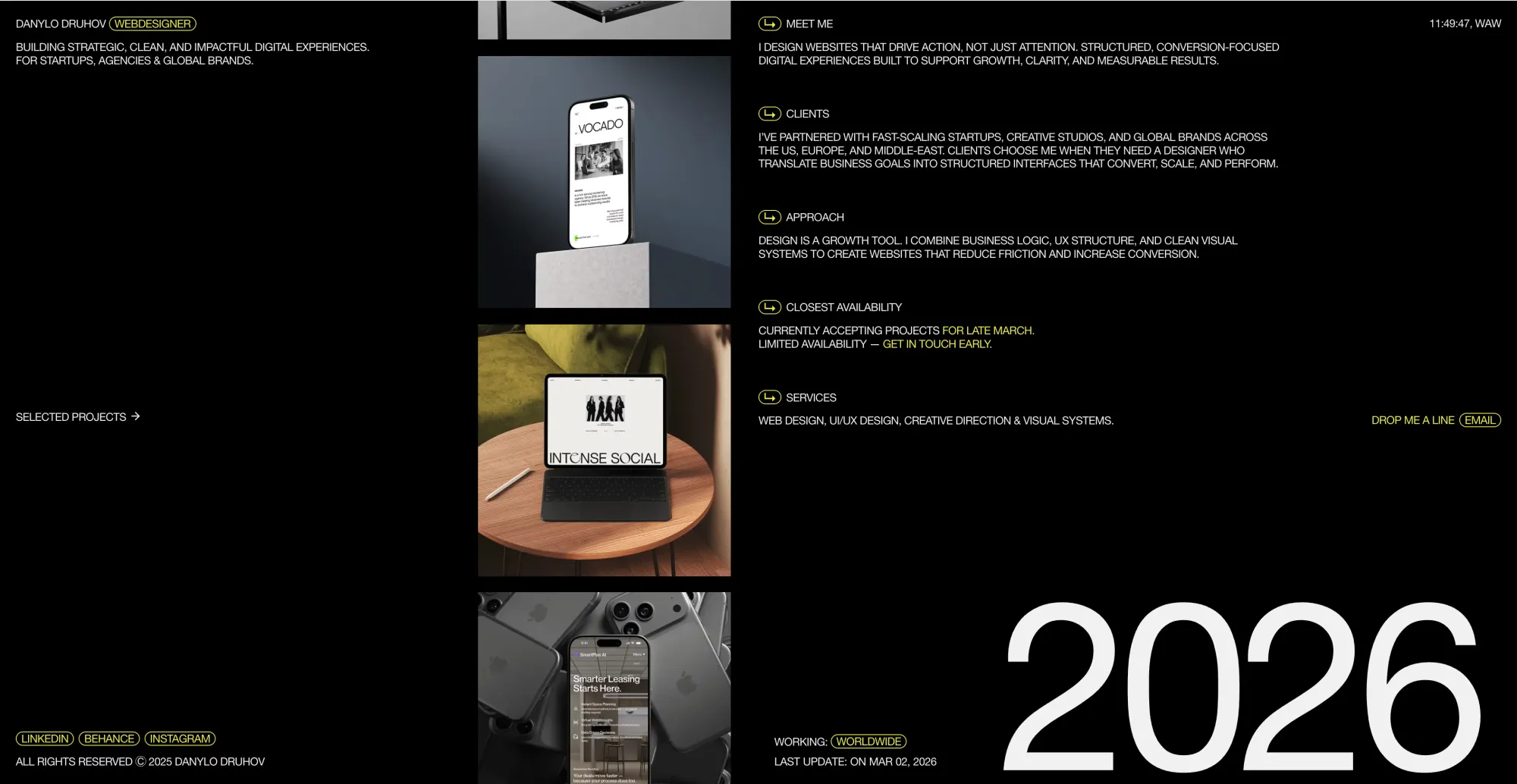 Protected section - Portfolio design