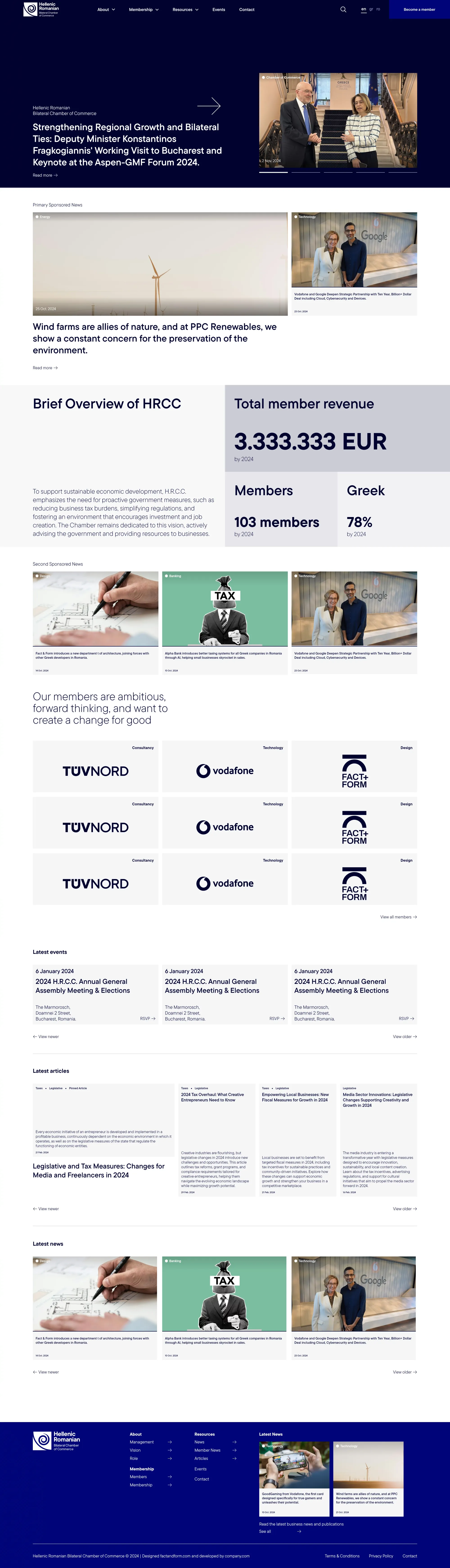 Hellenic Romanian – Bilateral Chamber of Commerce - Hellenic Romanian - Blog design