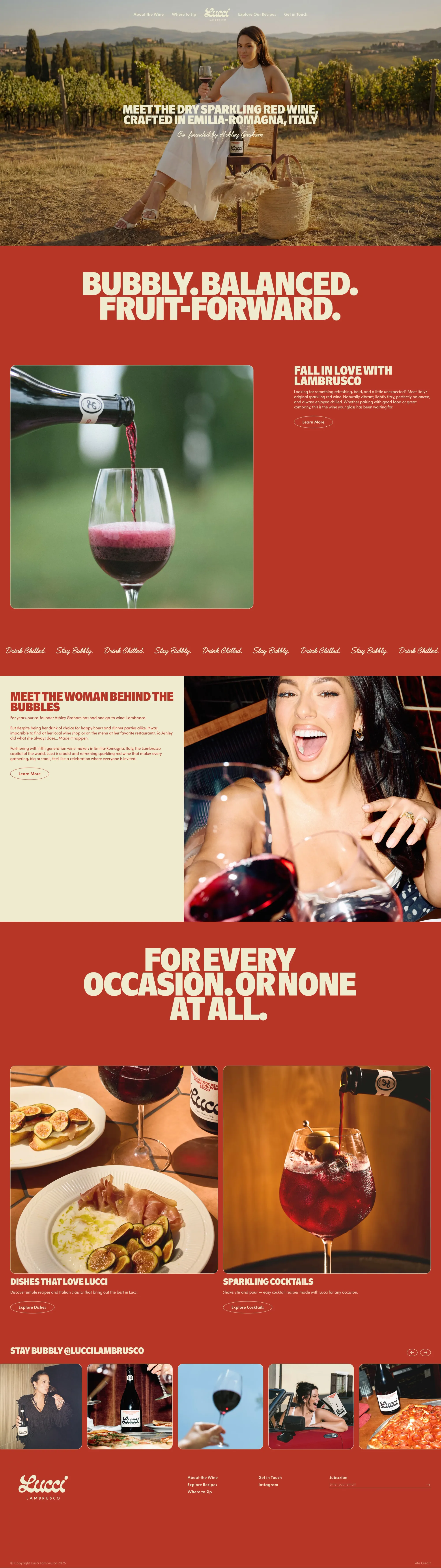 Lucci Lambrusco - Ecommerce design