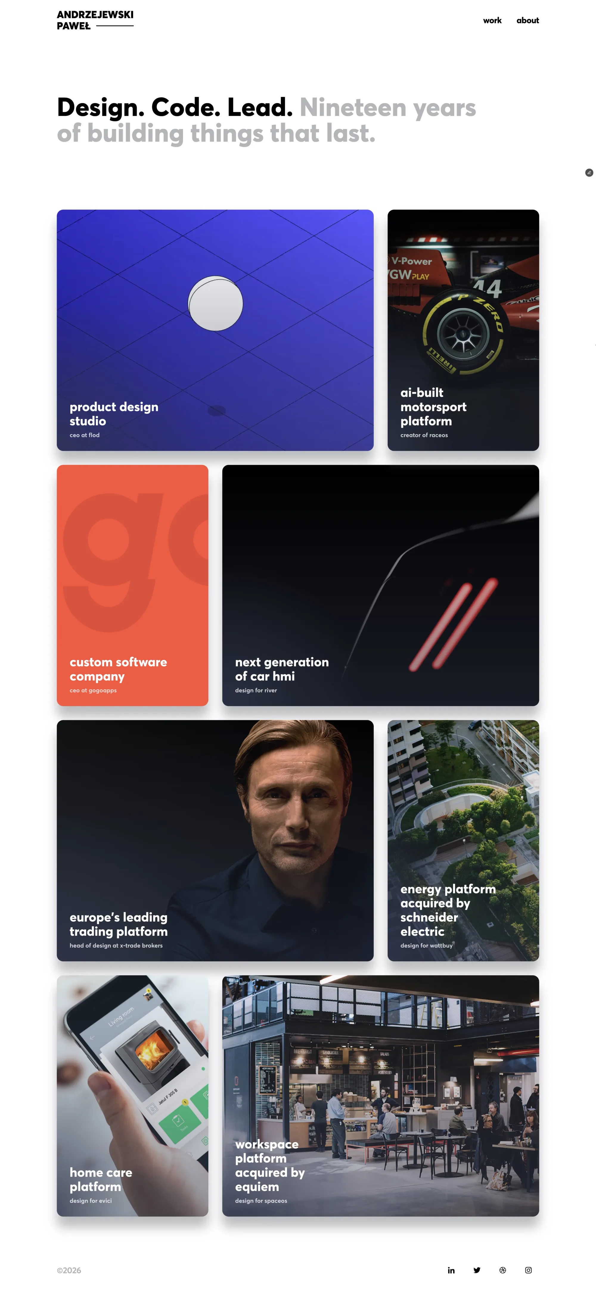 Pawel Andrzejewski - Design. Code. Lead. | Portfolio - Portfolio design