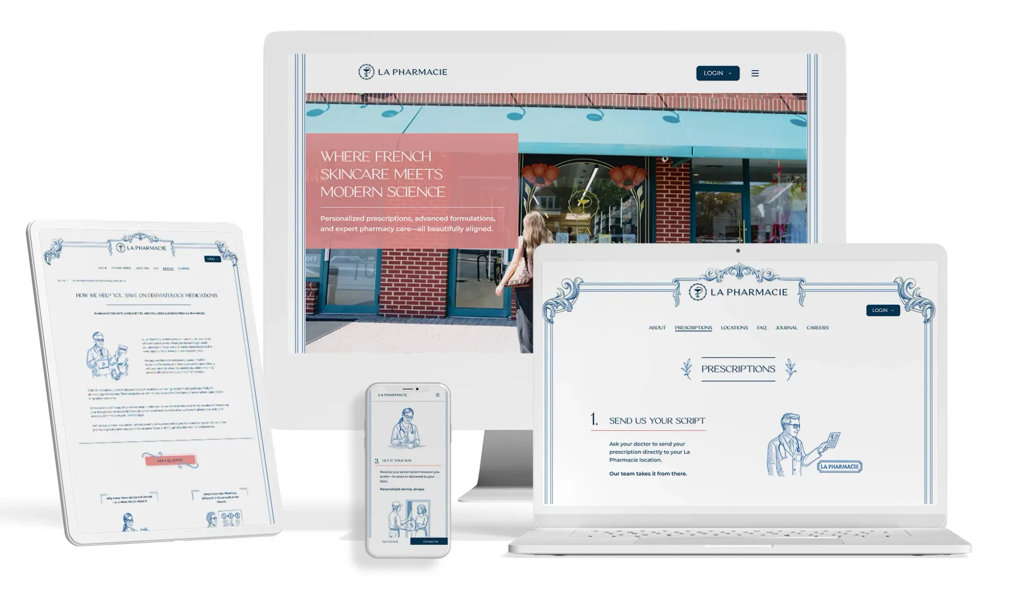 La Pharmacie | Modern French Pharmacy; Curated Care & Wellness - Ecommerce design