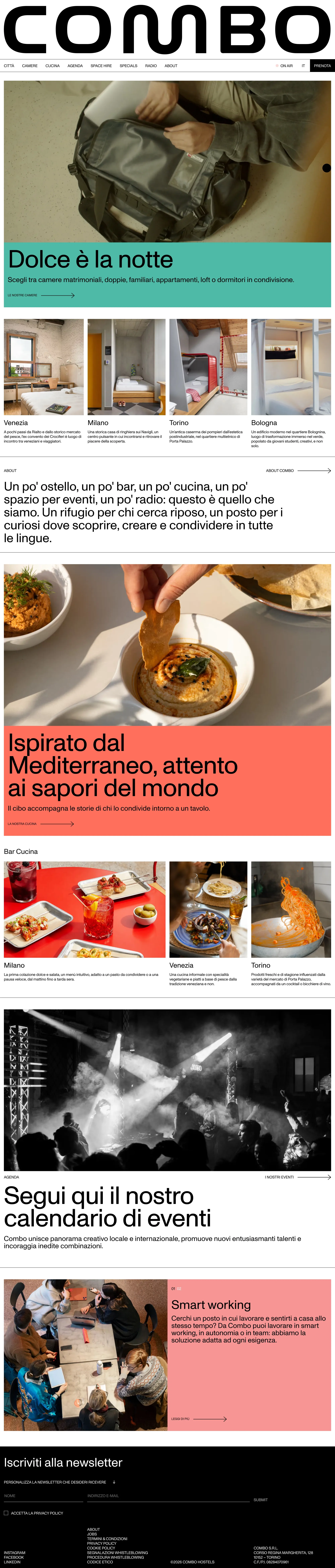 Ostello, Bar, Ristorante, Spazio per Eventi, Radio • Combo - Other design