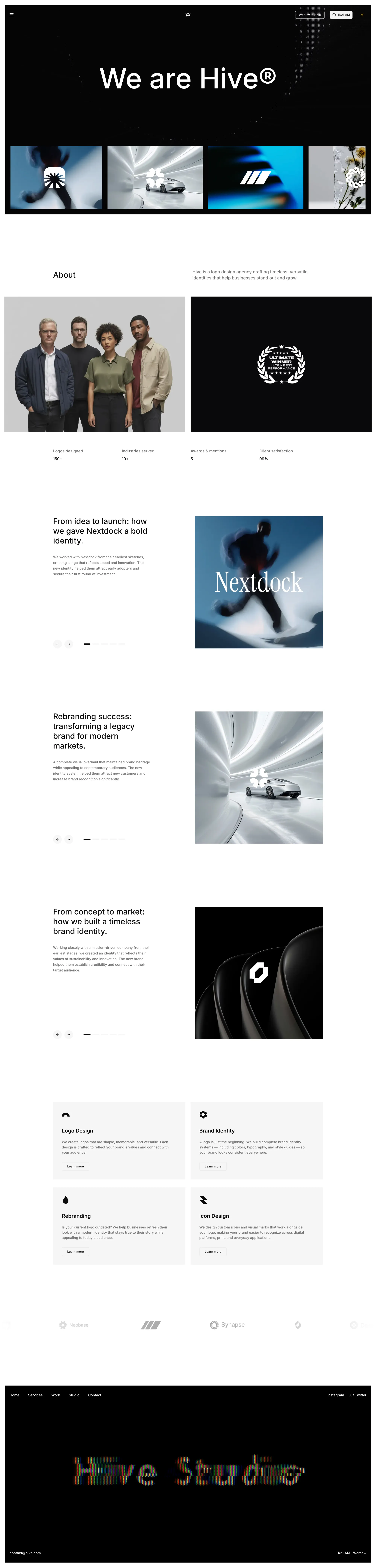 Hive - Modern Next.js Template - Template design