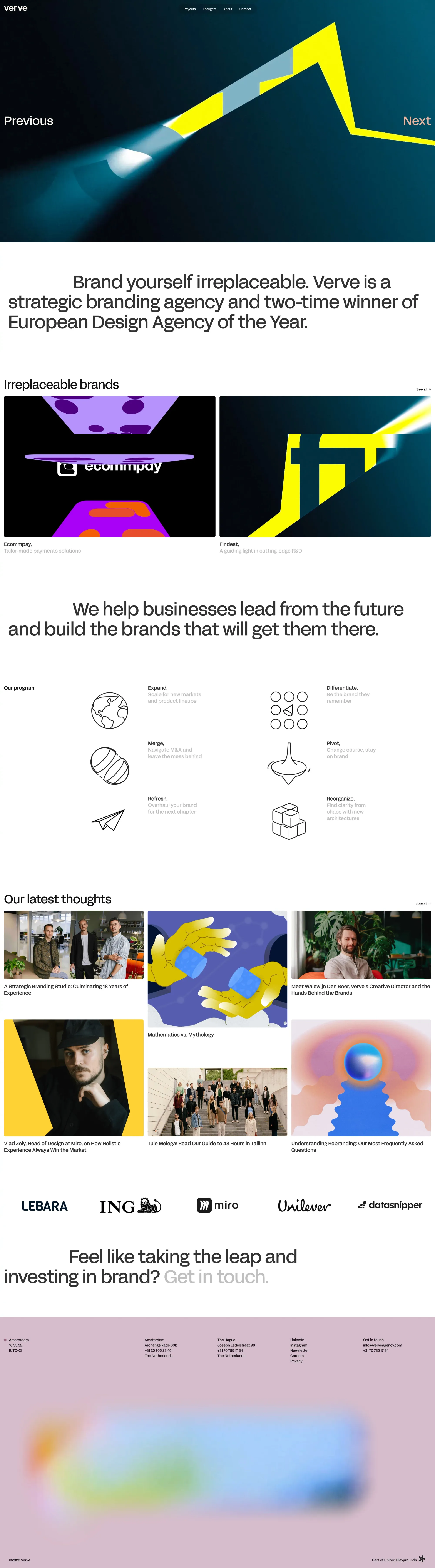 Verve is a strategic branding agency and two-time European Design Agency of the year winner. | Verve - Portfolio design