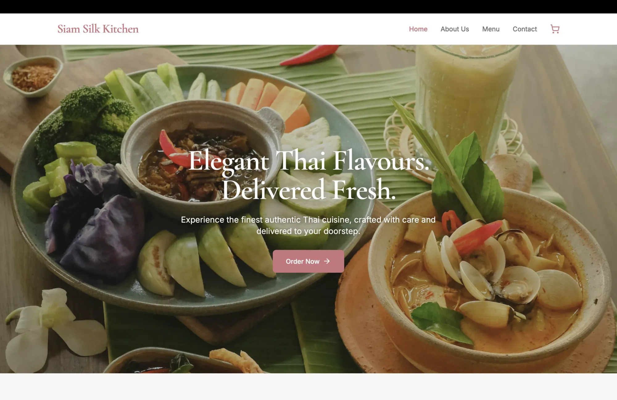 Siam Silk Kitchen - Ecommerce design