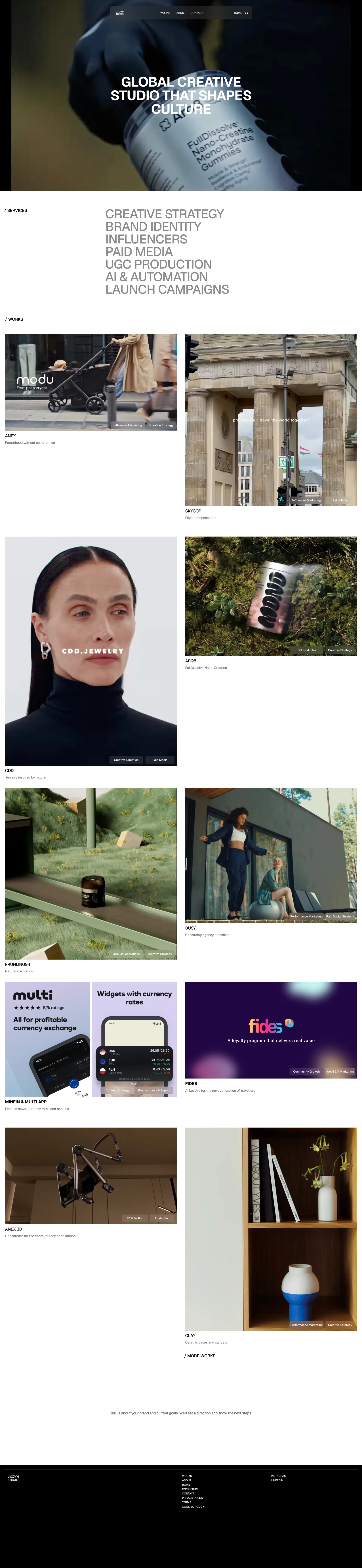 Lisovyi Studio | Creative Studio - Portfolio design