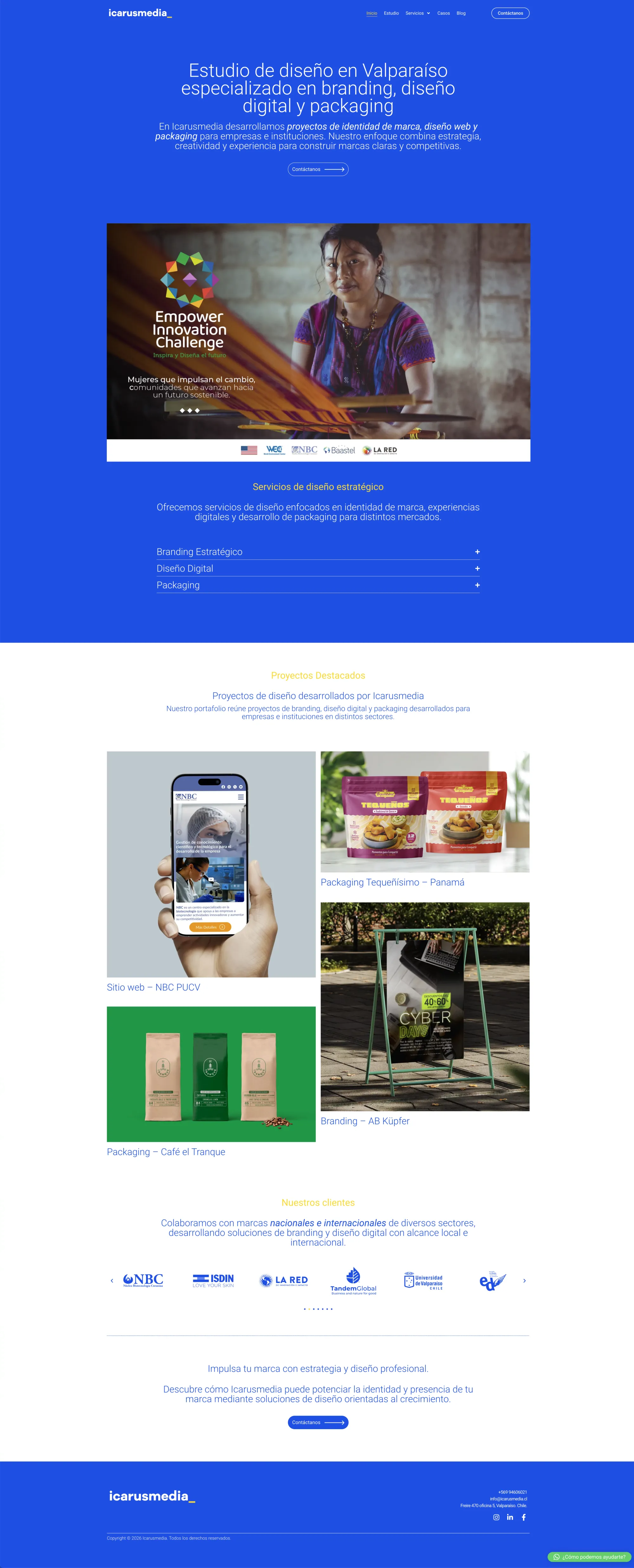 Branding, Diseño Digital y Packaging | Icarusmedia - Portfolio design