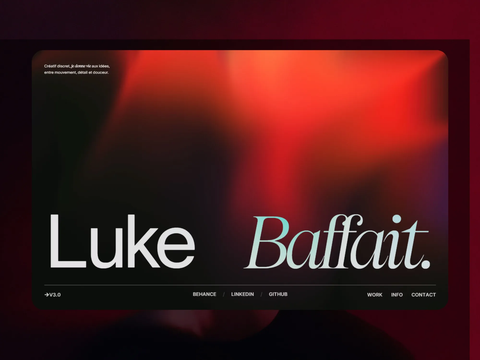 Luke Baffait — Creative Developer - Portfolio design