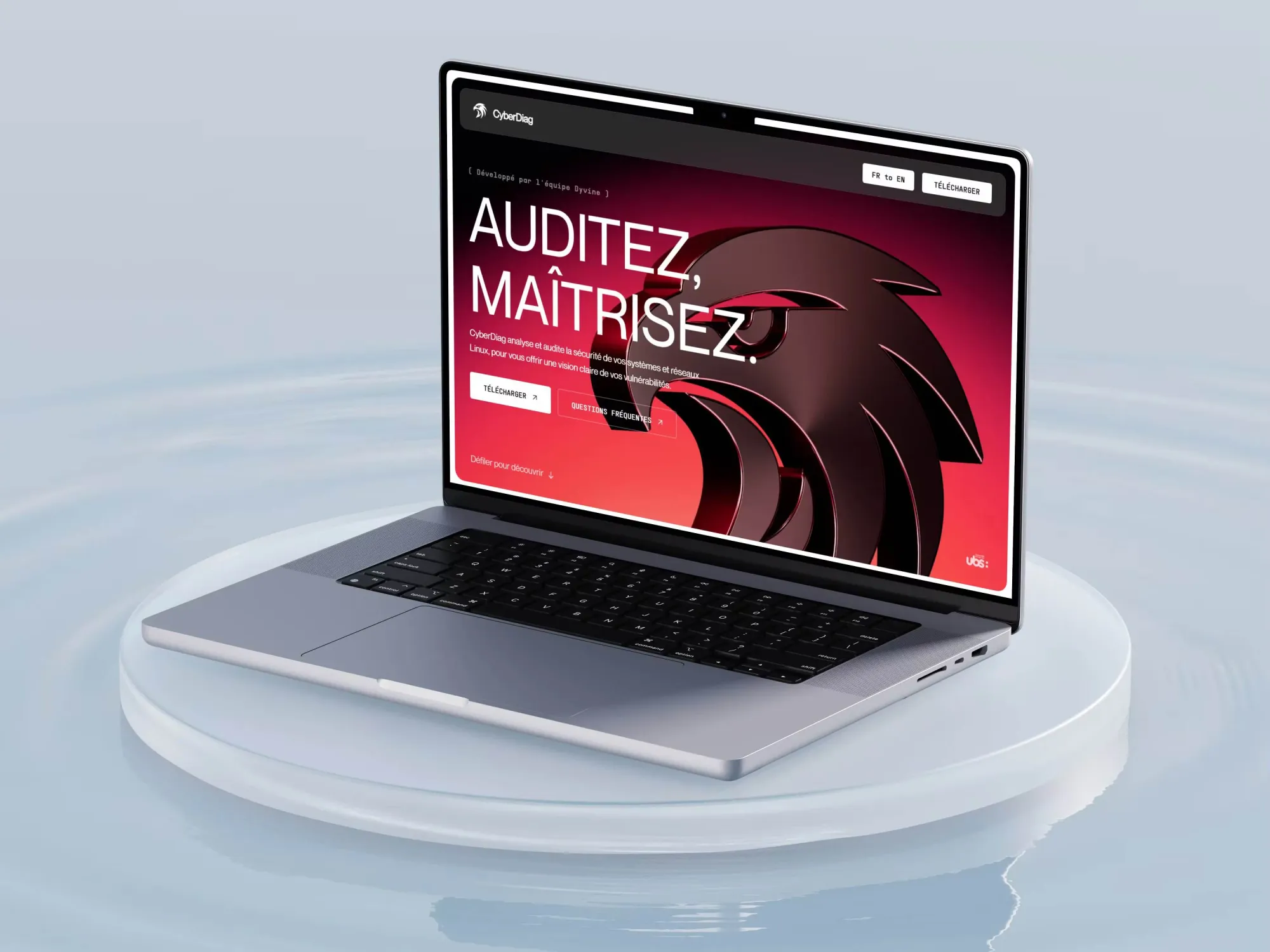 CyberDiag — Audit de sécurité système & réseaux Linux - Landing design