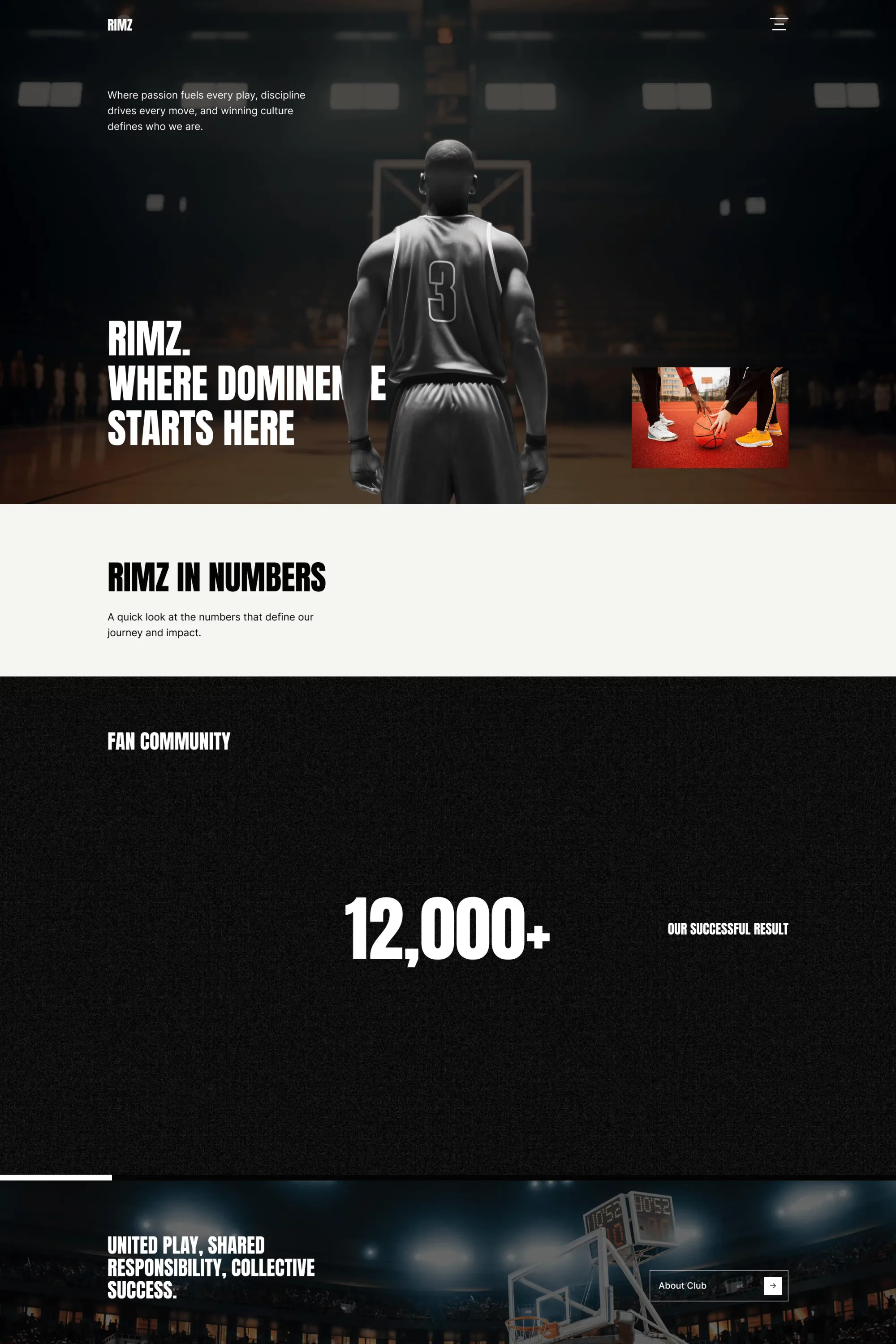 RIMZ Basketball Club | Elite Sports Team - Template design