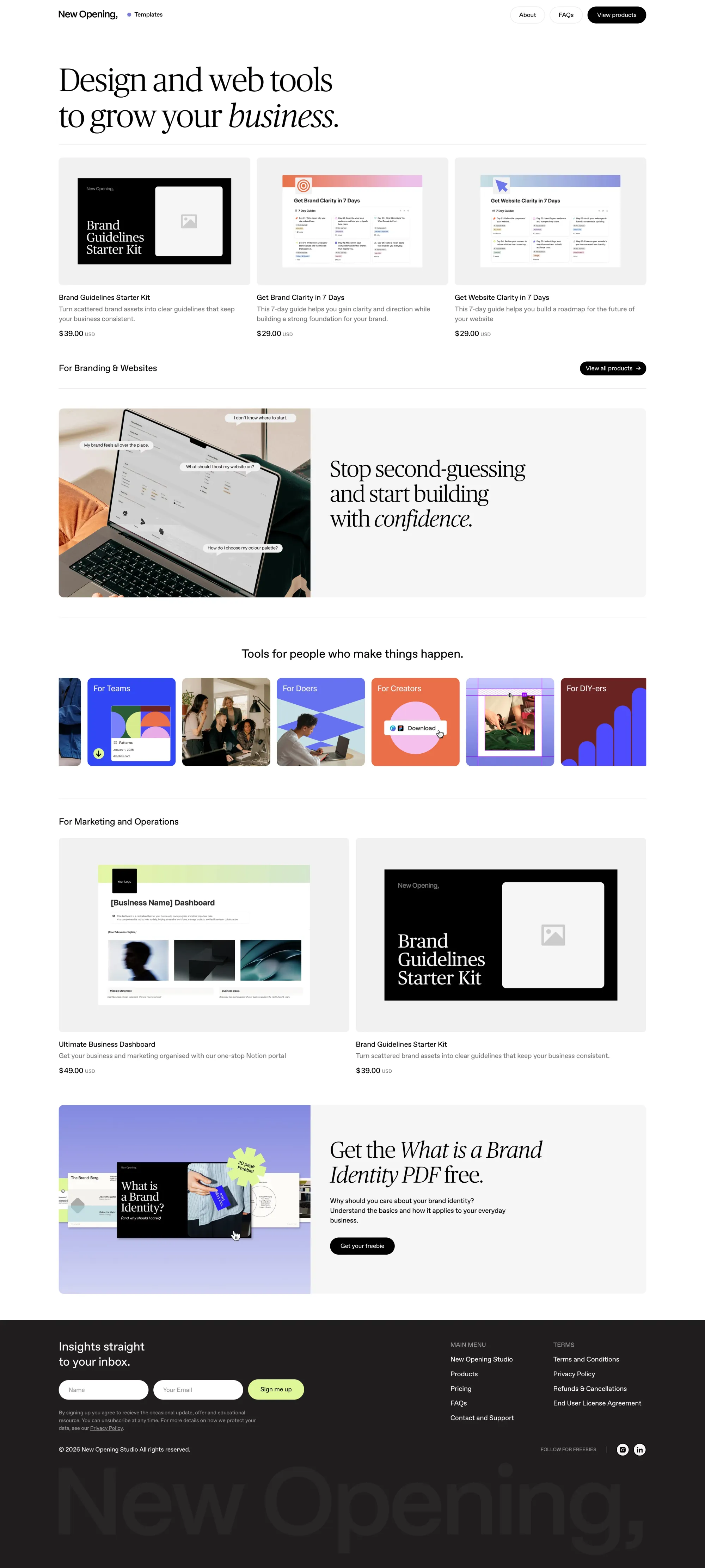 Design, Brand and Website Tools for Business | New Opening Supply - website design