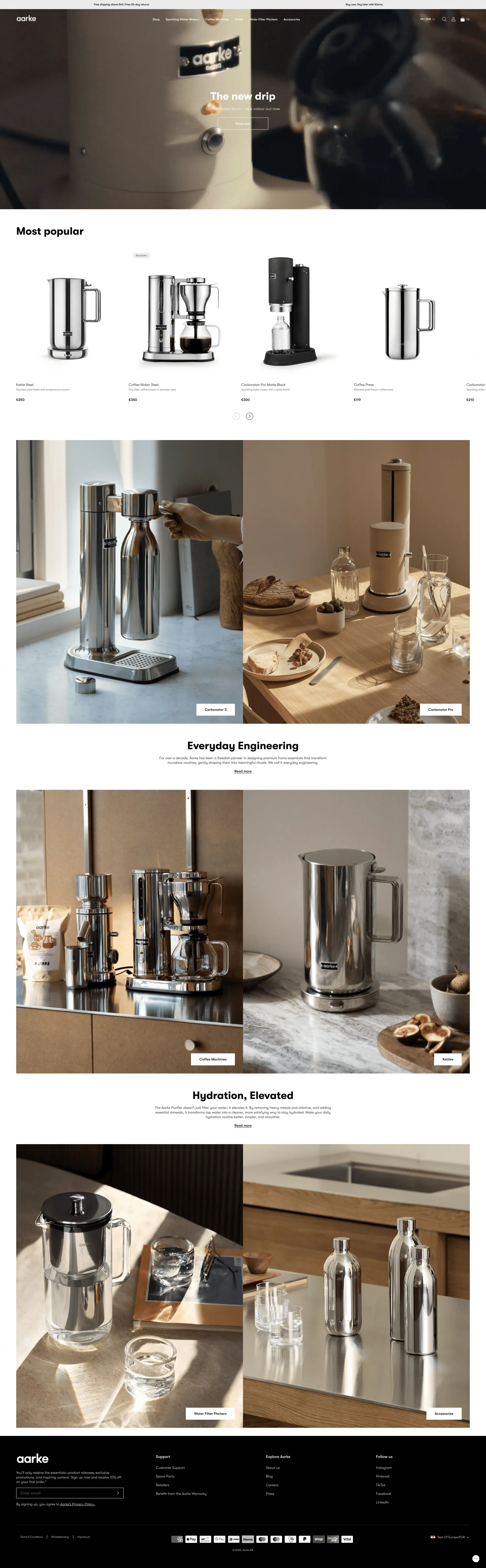Aarke Official Website | Aarke - Ecommerce design