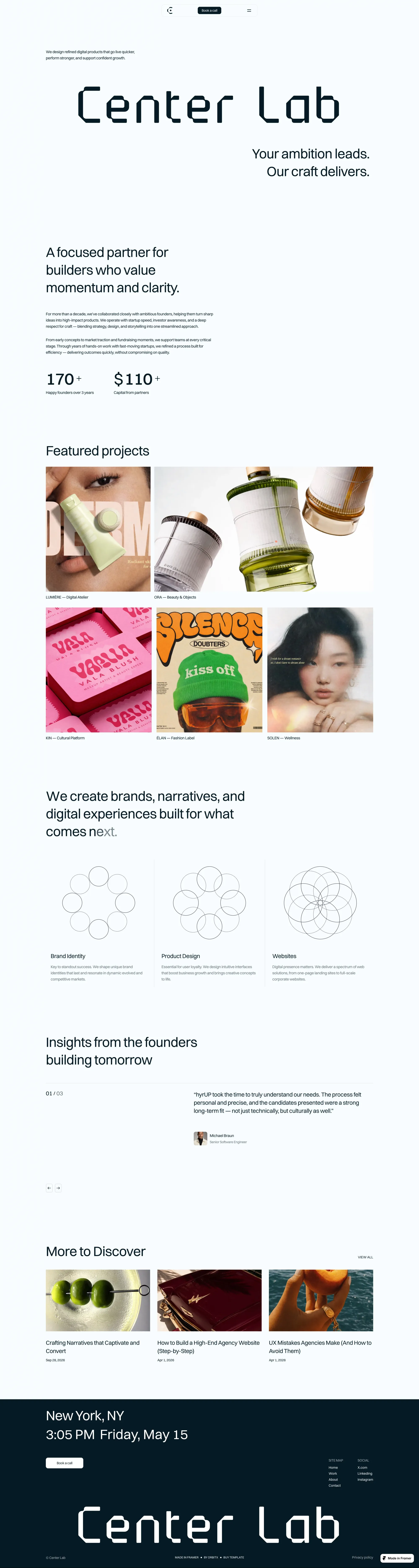 CenterLab - Studio Template - Template design