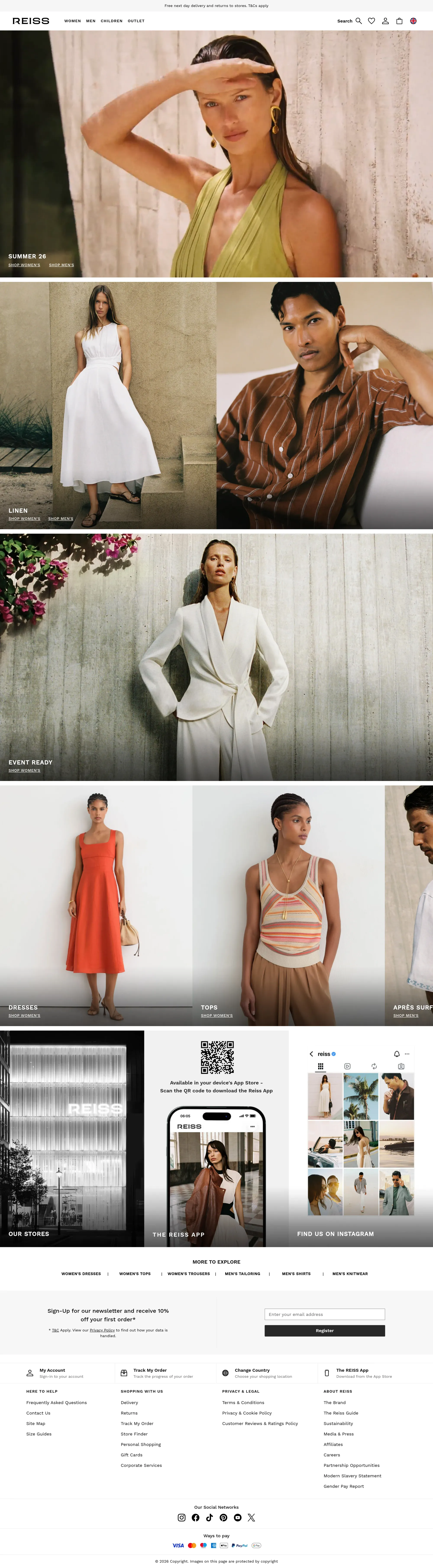Reiss - Ecommerce design