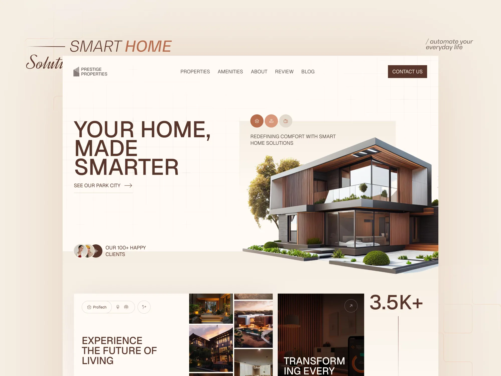 ParkCity - Real Estate Website - Template design