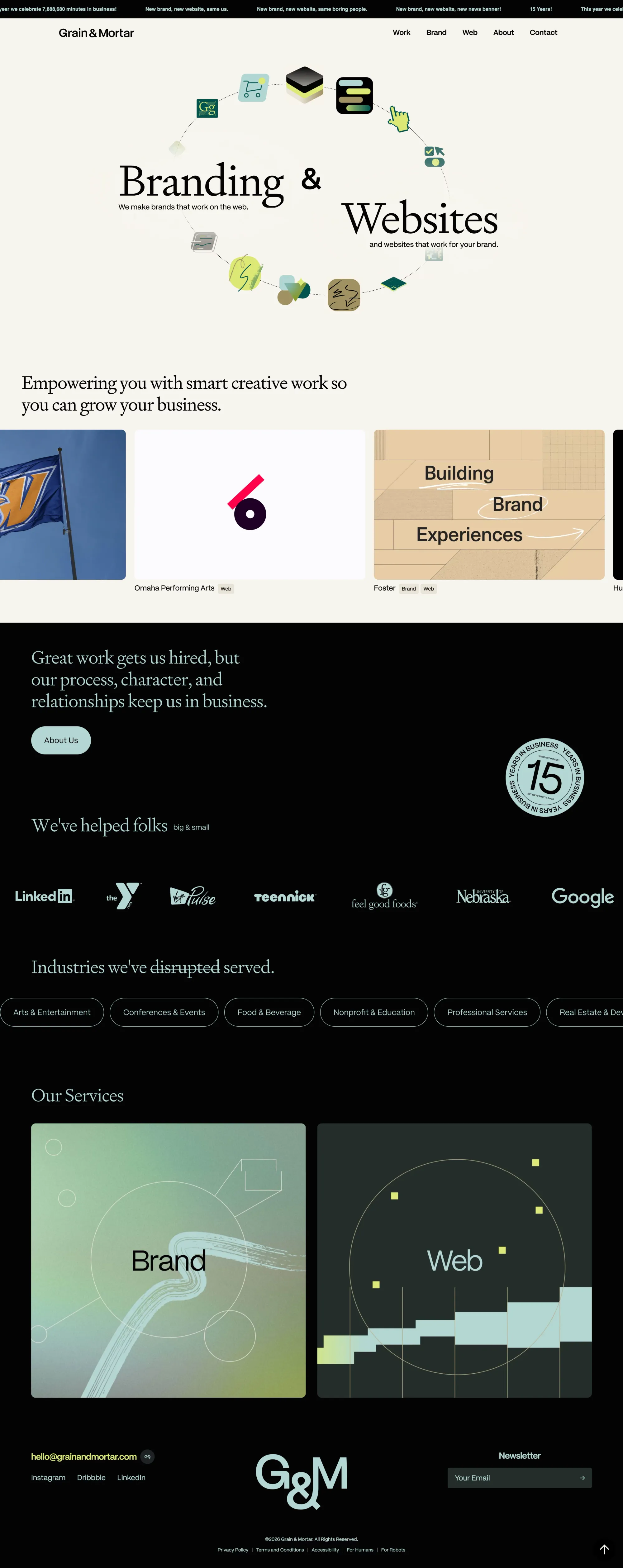 Omaha Design Agency, Websites and Branding - Portfolio design