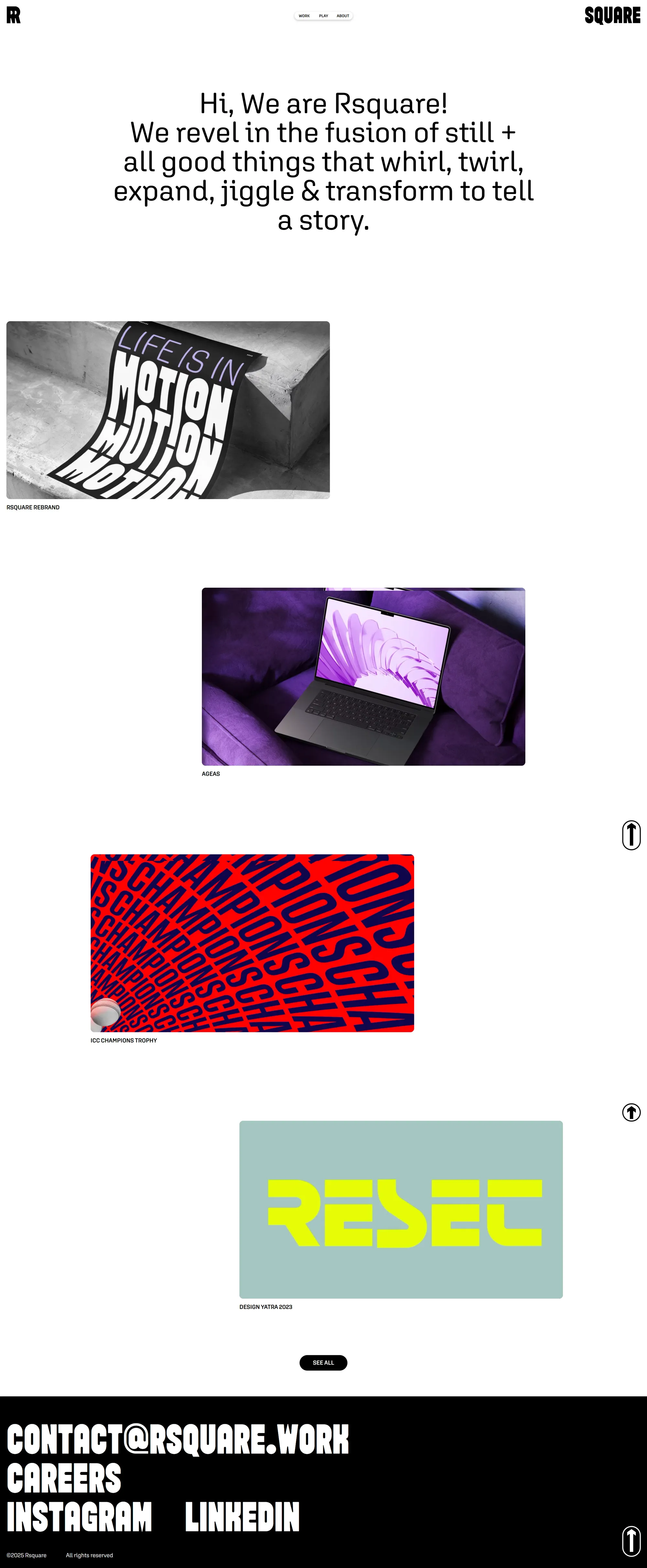 Rsquare | Motion Driven Design - Portfolio design