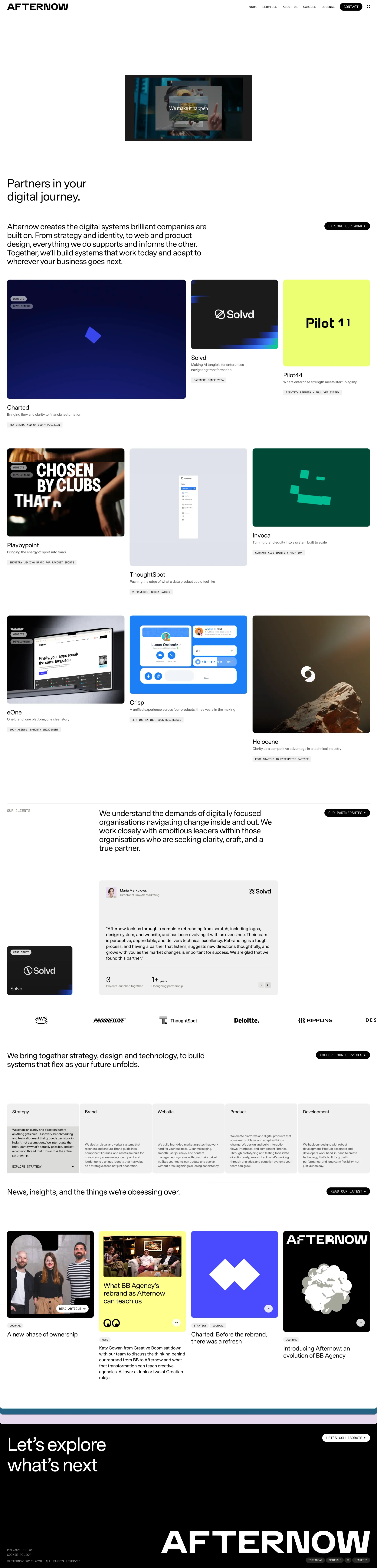 Afternow: Global Digital Agency - Portfolio design