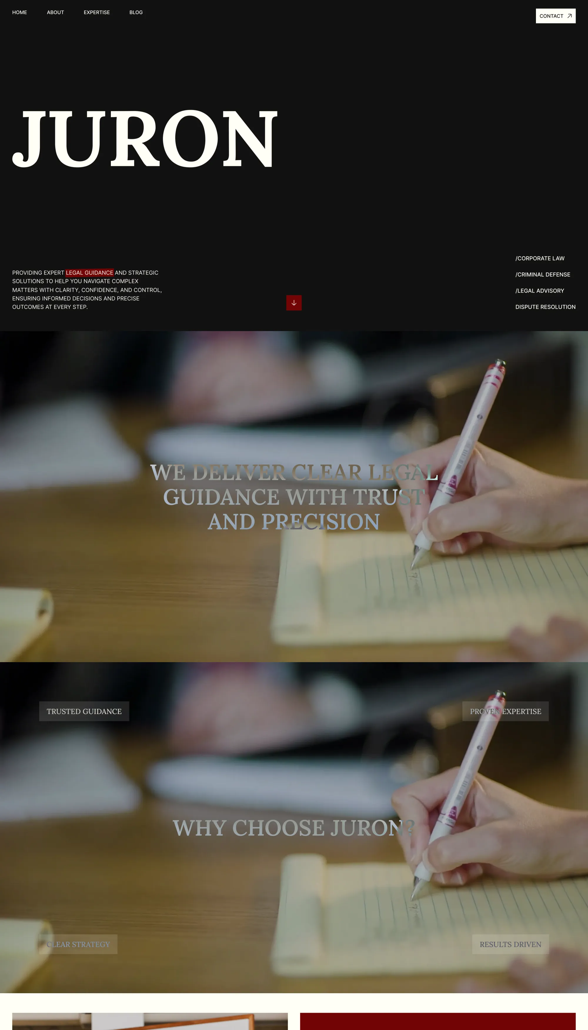 Juron â Premium Legal Advisory Framer Template - Template design