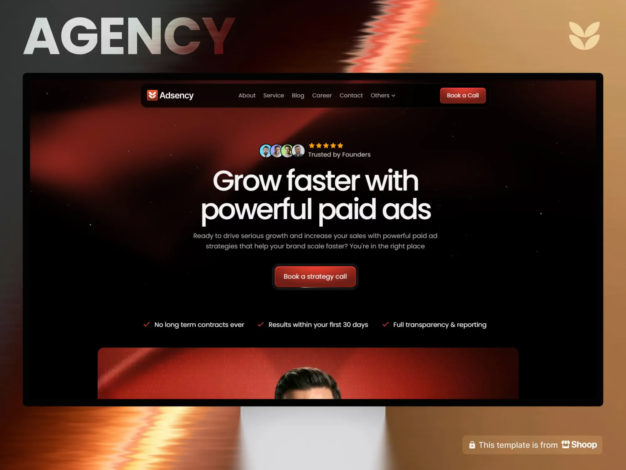 Adsency â Ads Agency Framer Template - Template design