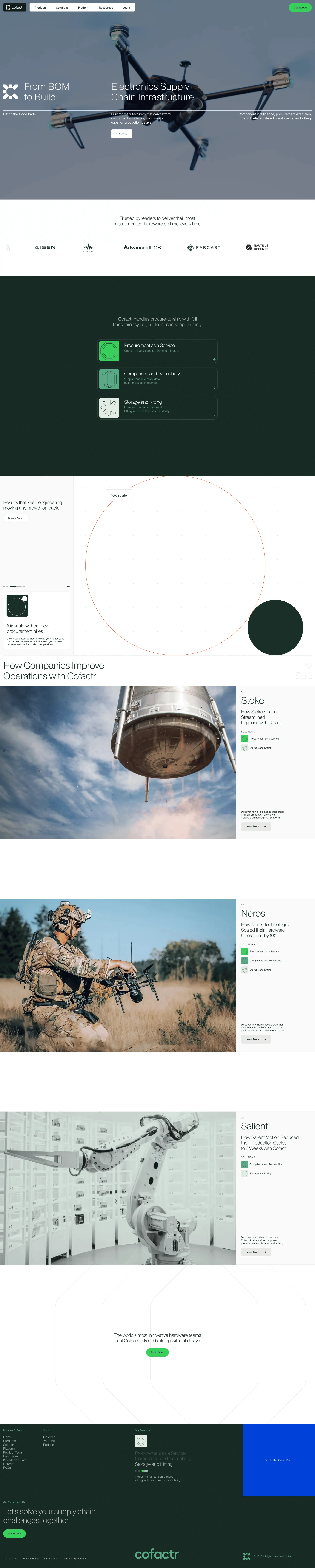 Cofactr | Full-Service Procurement Automation for Electronics - Template design