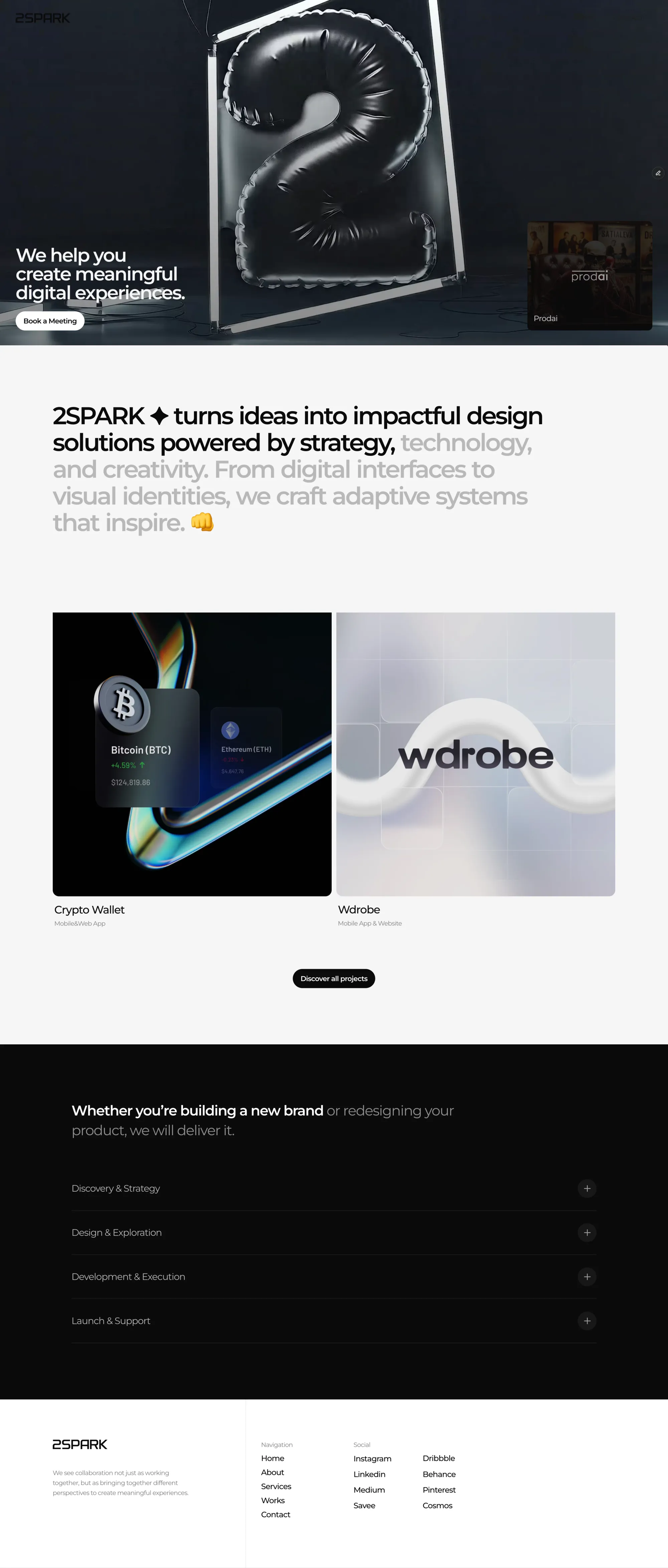 2SPARK Agency - Portfolio design