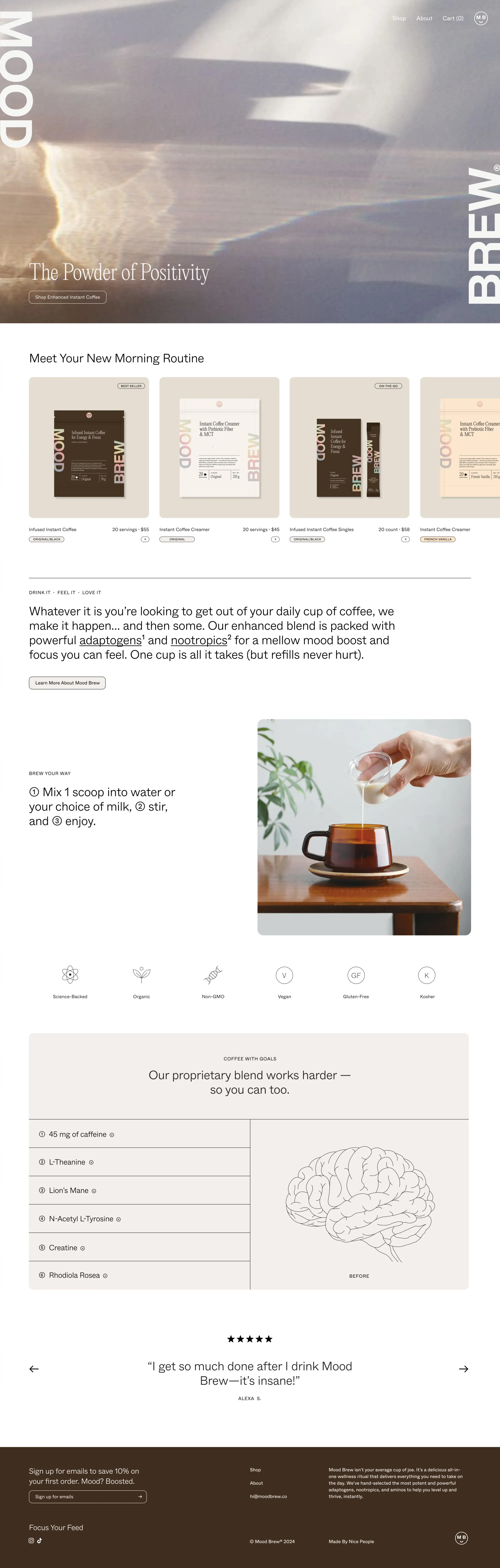 Mood Brew® - Ecommerce design